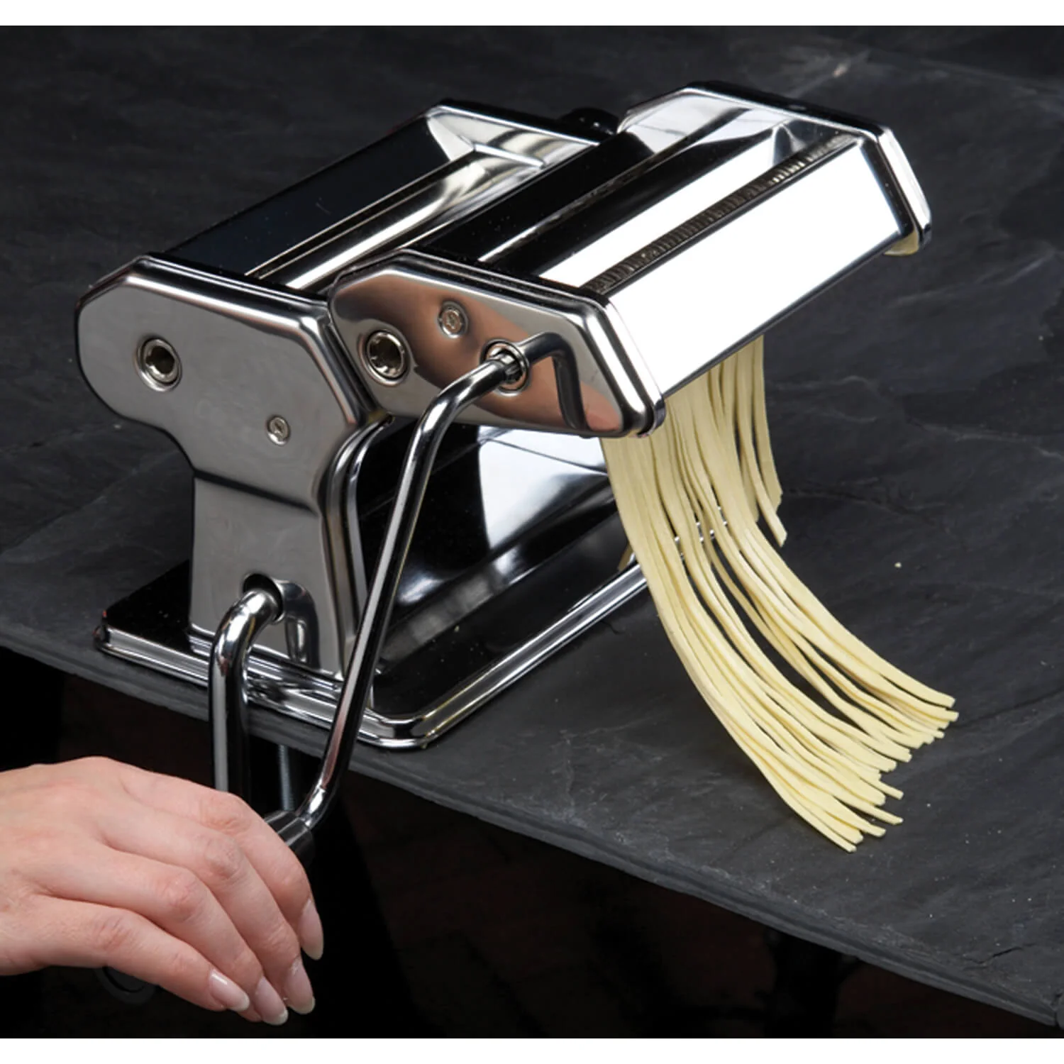 World of Flavours Italian Pasta Machine - Silver - Image 6