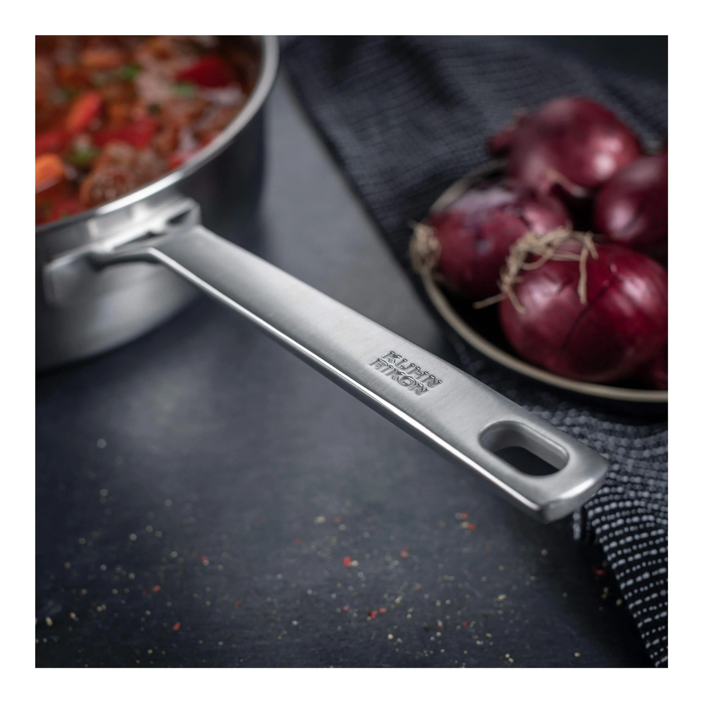 Kuhn Rikon Culinary FivePly 24cm Uncoated Sauté Pan with Lid & Helper Handle - Image 5