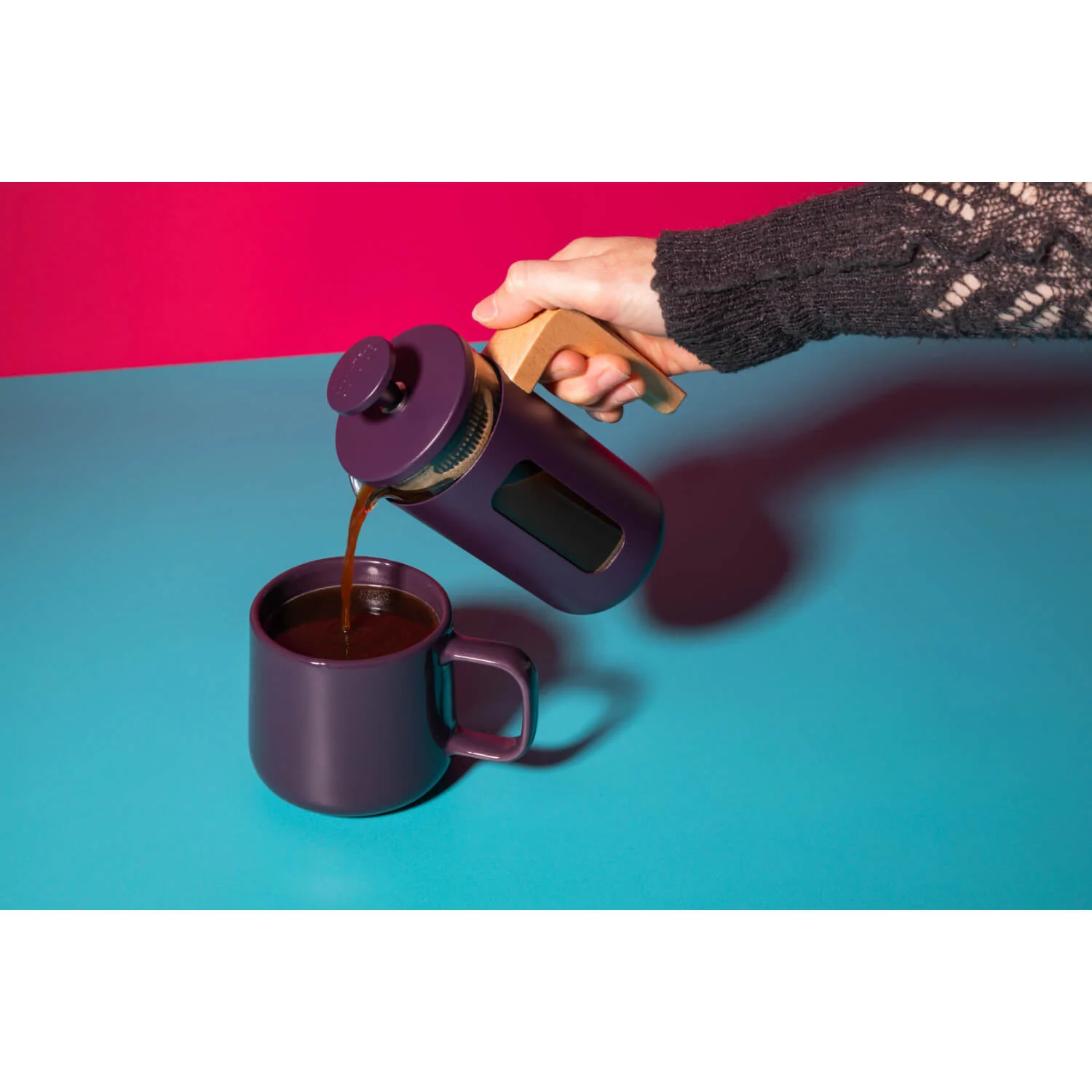 La Cafetière Pisa 3-Cup Cafetière - Purple - Image 9