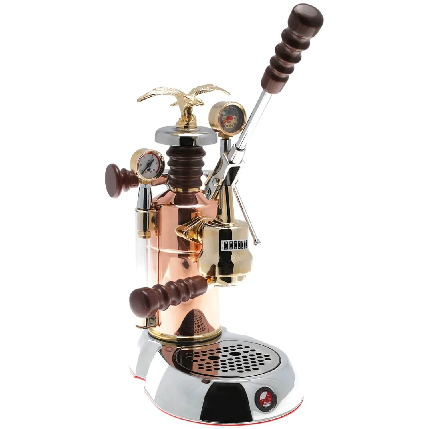 La Pavoni Rose Gold Lever Coffee Machine & Stainless Steel Coffee Grinder Set - Image 2