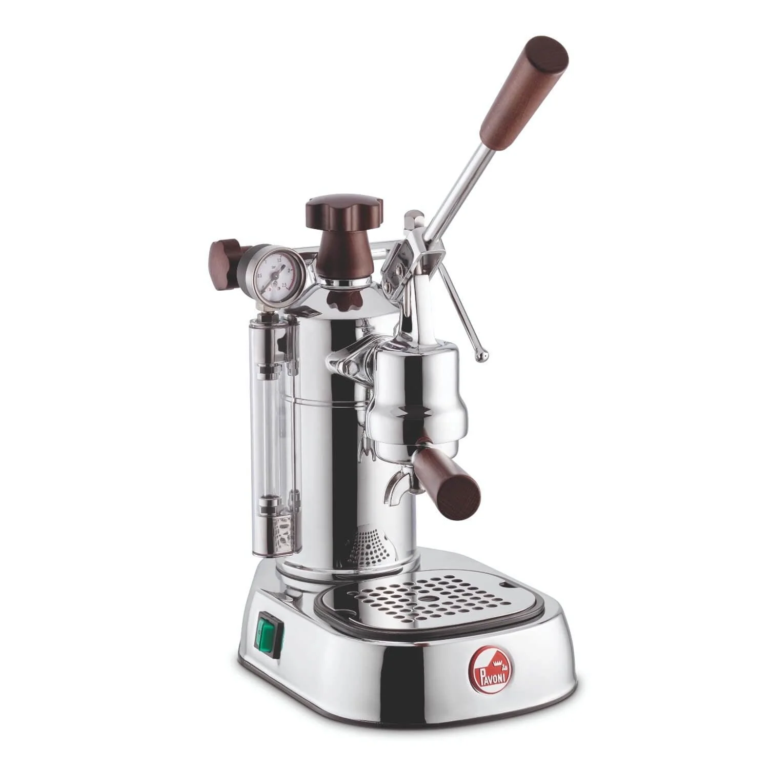 La Pavoni Professional Lusso Manual Espresso Coffee Machine - Brown Handle