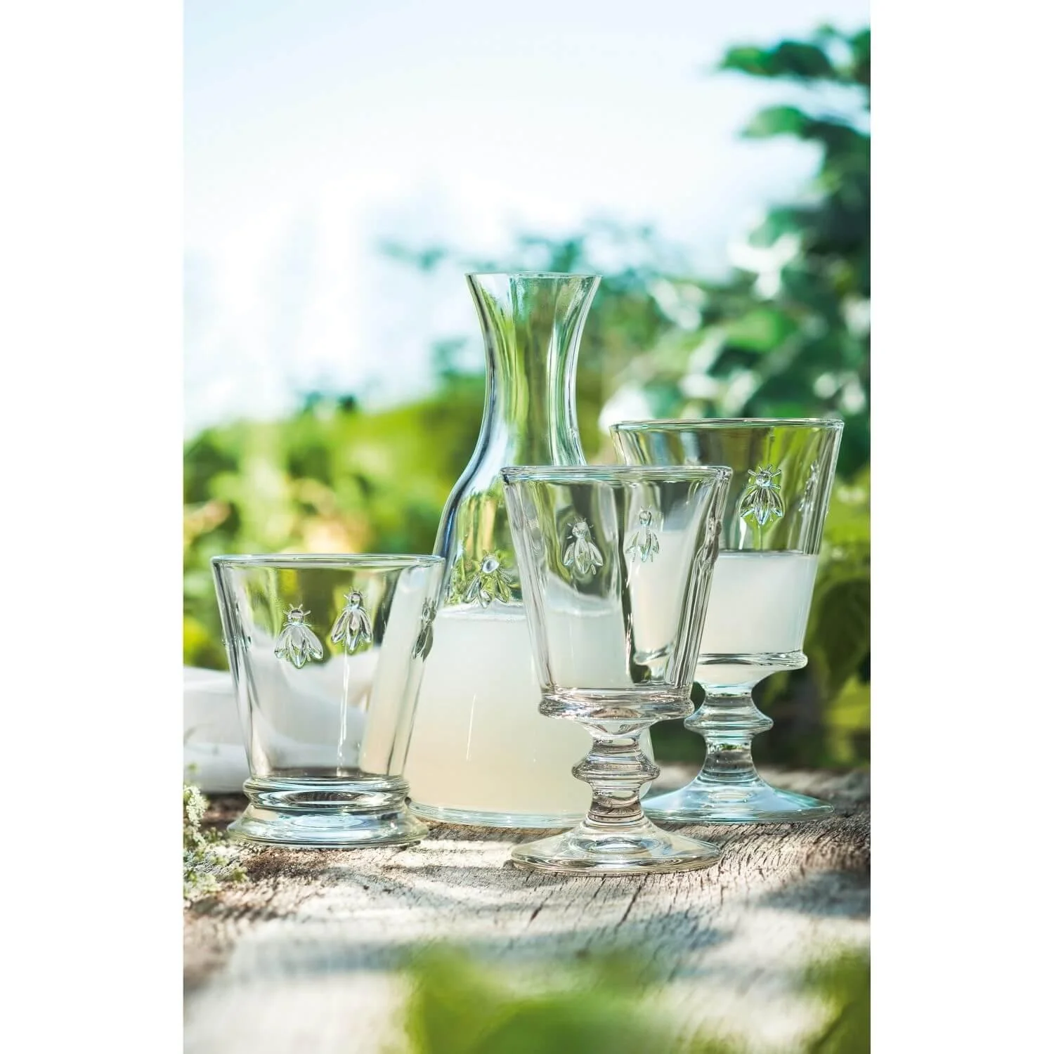 La Rochere Bee Embossed Clear Mini Goblet Tumbler Glass - 185ml - Image 3