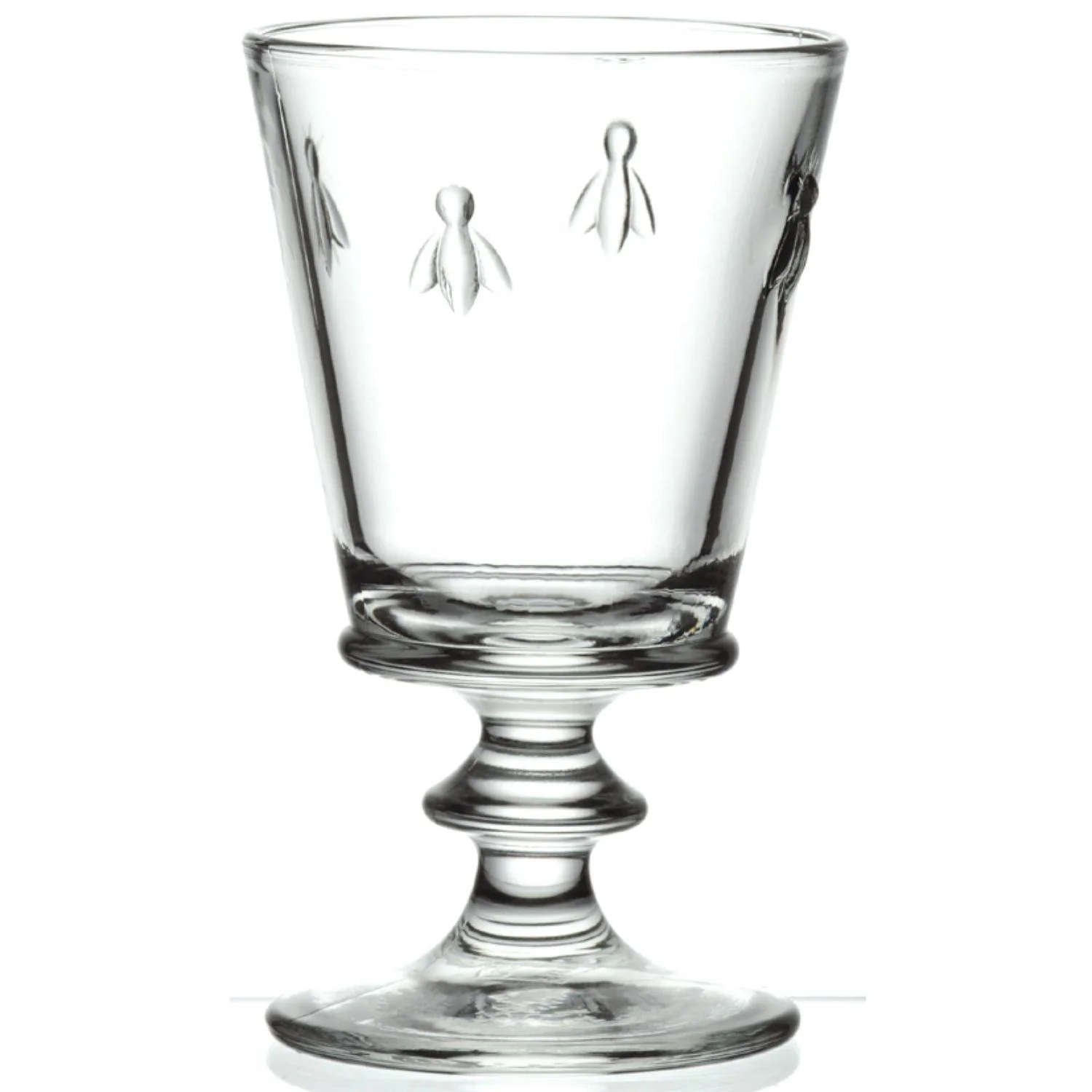 La Rochere Bee Embossed Large Stemmed Clear Goblet Wine Glass - 350ml
