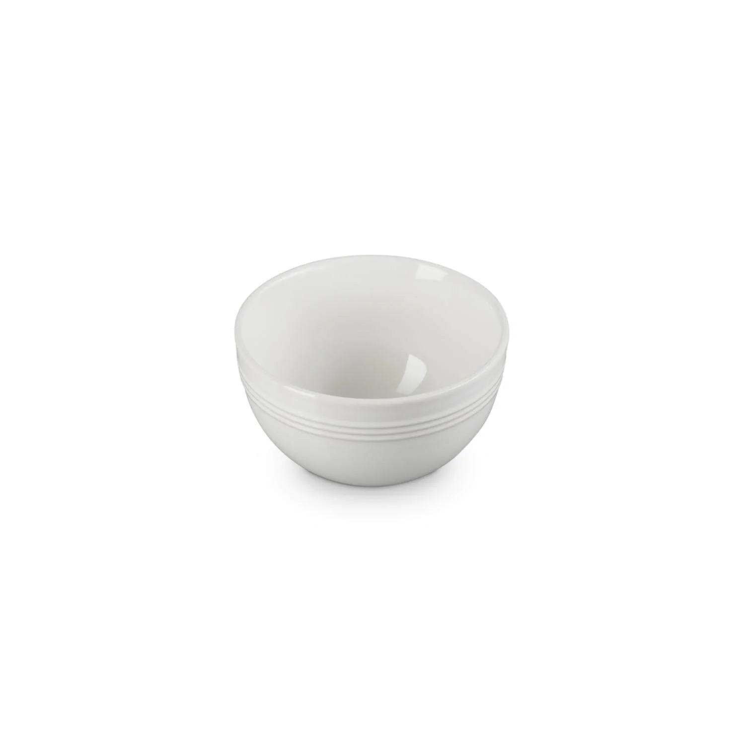 Le Creuset 12cm Stoneware Round Coupe Snack Bowl - White - Image 4