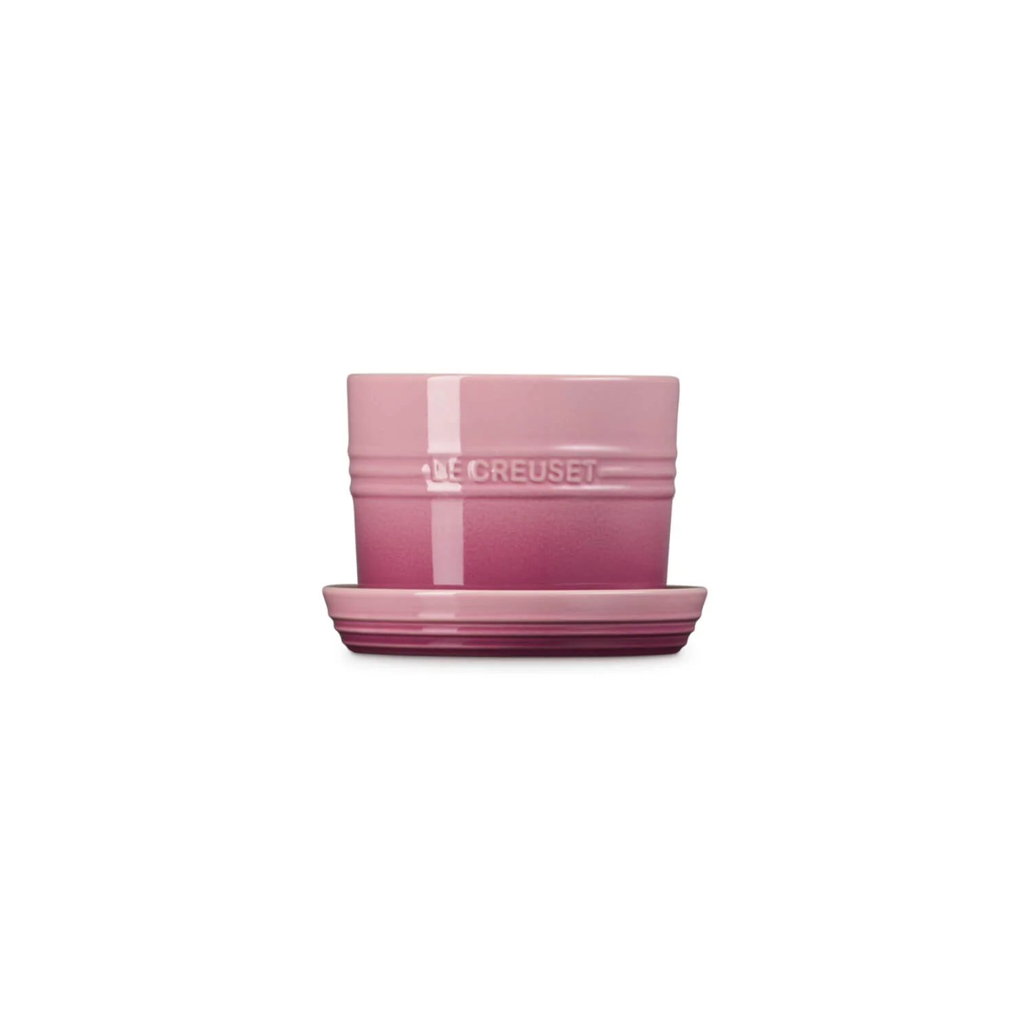 Le Creuset 14cm Stoneware Herb Planter with Tray - Rose Quartz - Image 3
