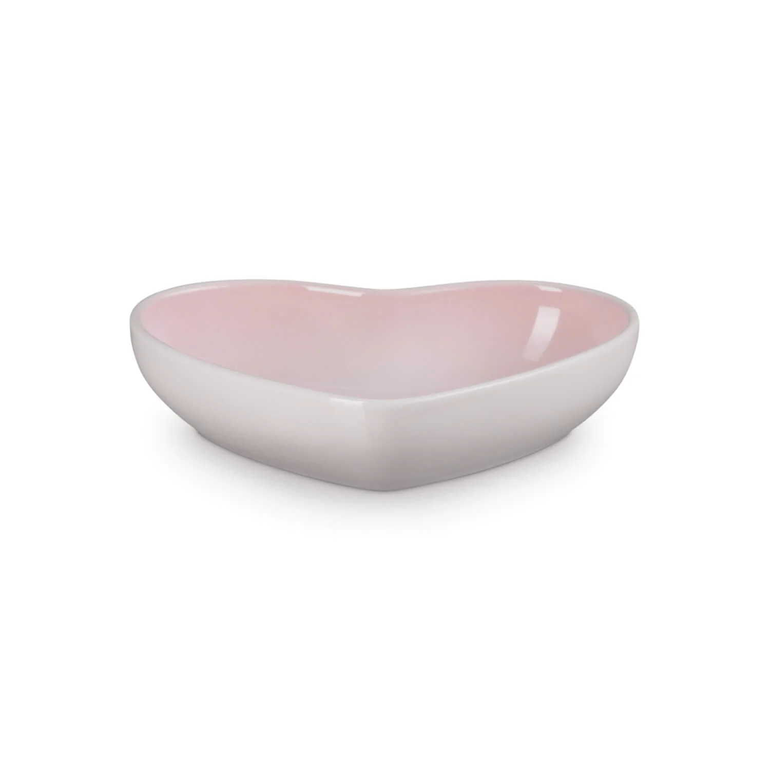Le Creuset 20cm Heart Stoneware Bowl - Shell Pink - Image 4