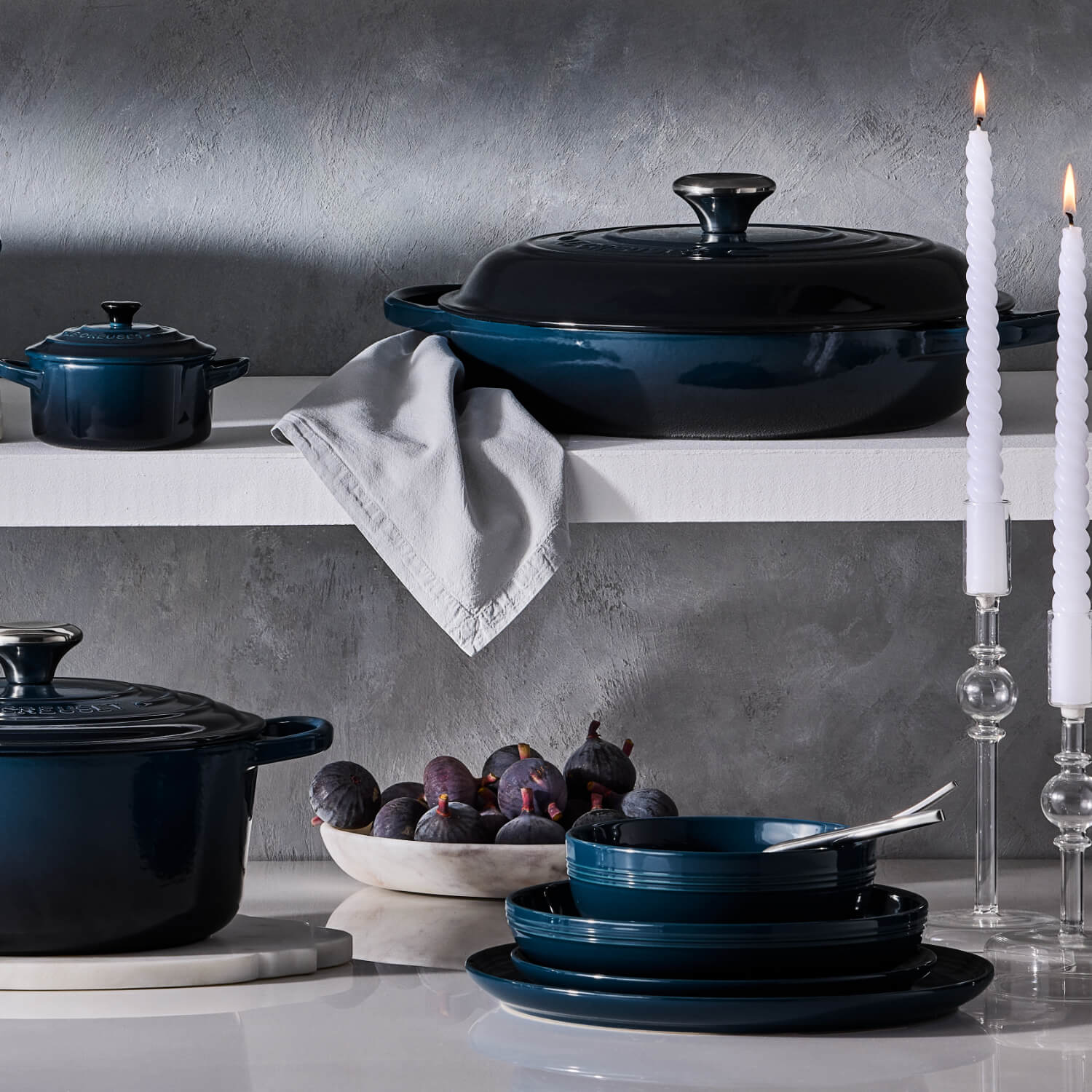Le Creuset 22cm Stoneware Coupe Side Plate - Nuit - Image 6