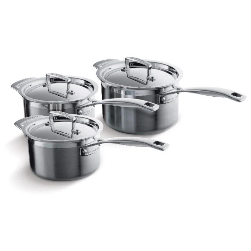 Le Creuset 3-Ply Stainless Steel Saucepan Set - 3 Piece
