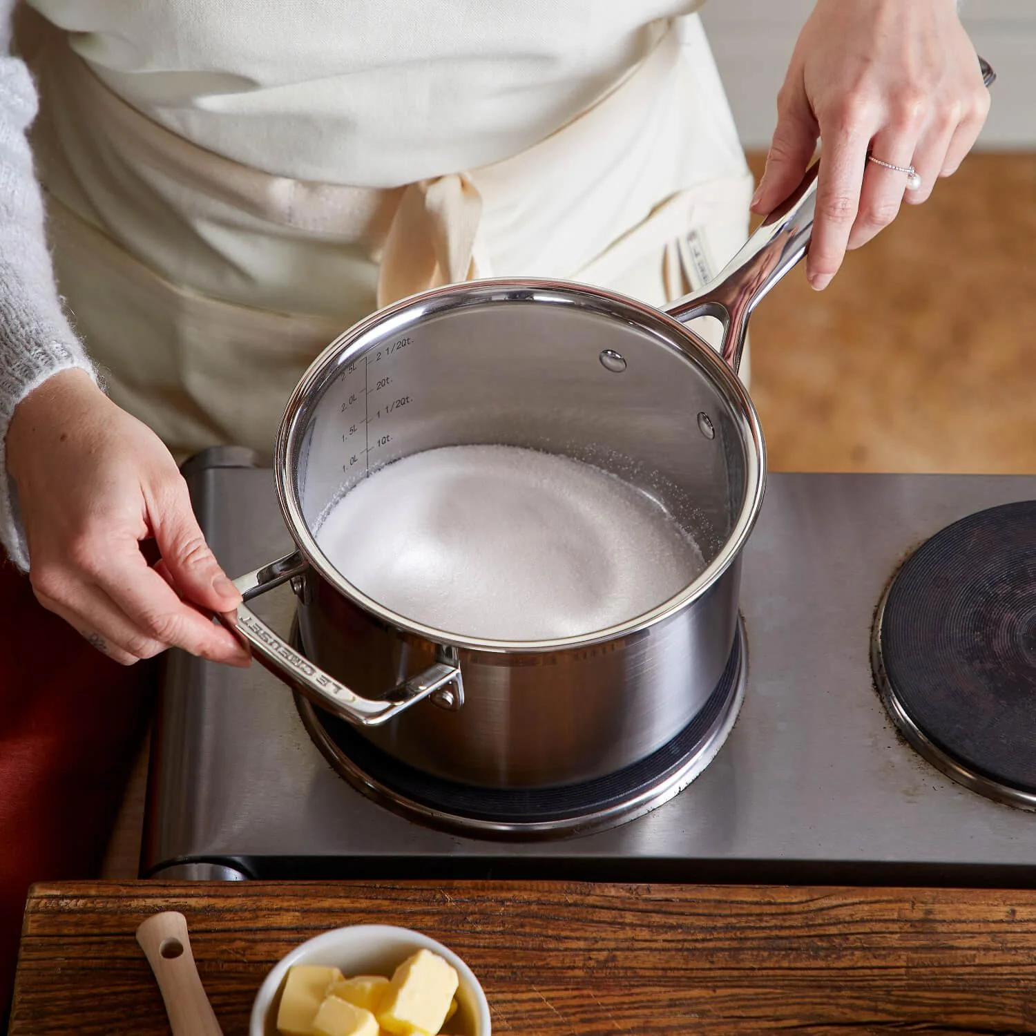 Le Creuset 3-Ply Stainless Steel Saucepan - 18cm - Image 6