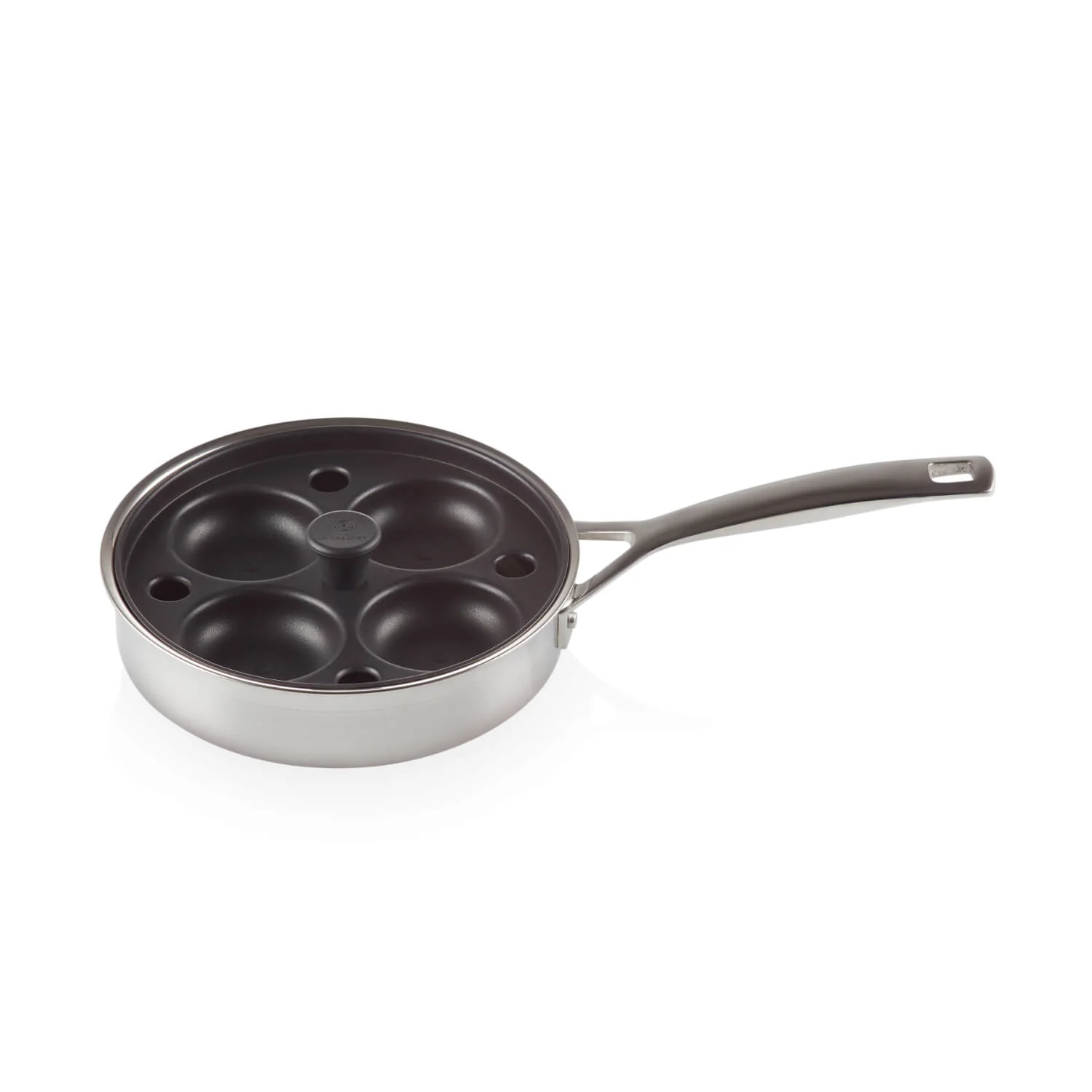 Le Creuset 3-Ply Stainless Steel Saute Pan With Non-Stick Poaching Insert - 20cm - Image 2
