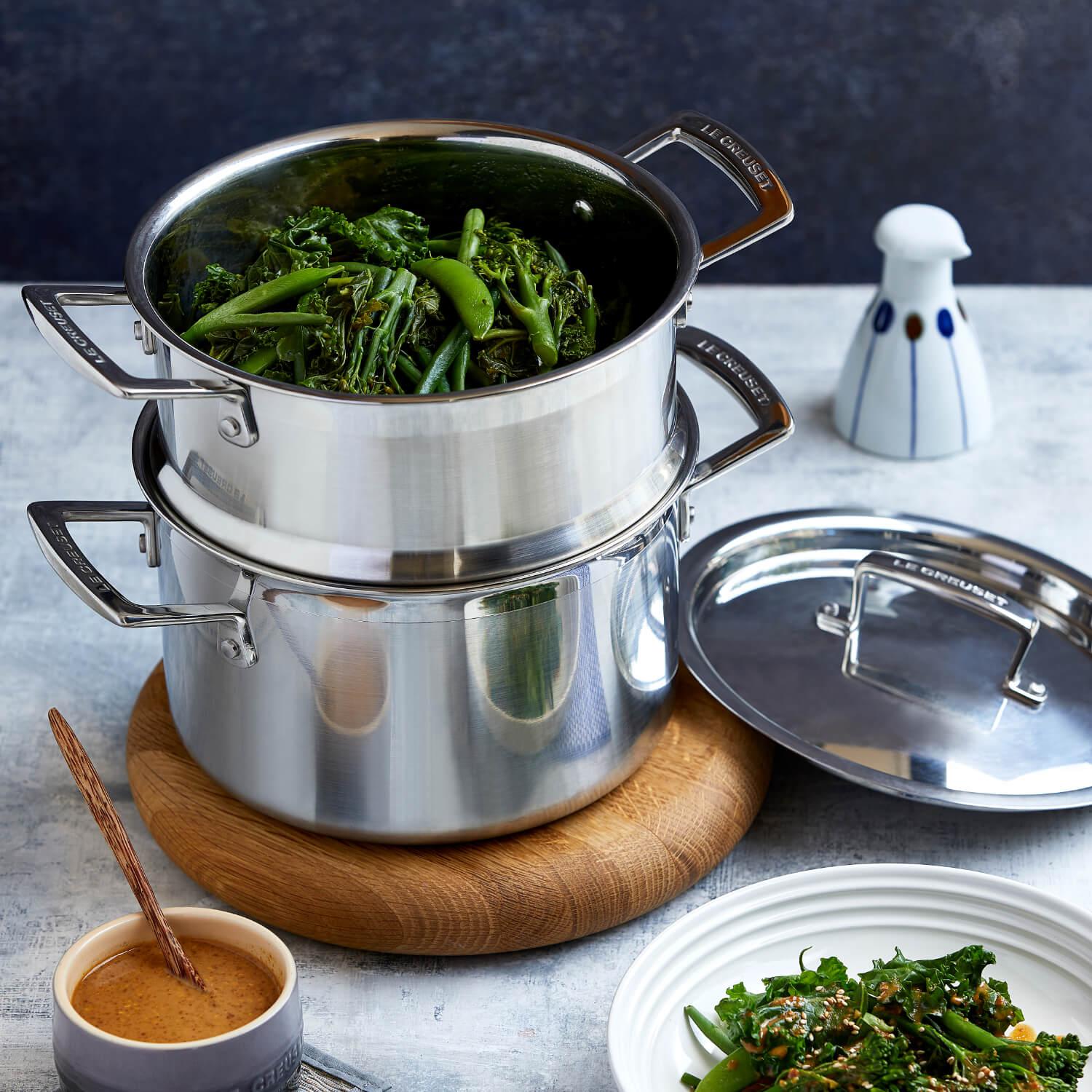 Le Creuset 3-Ply Stainless Steel Steamer Insert - 20cm - Image 5