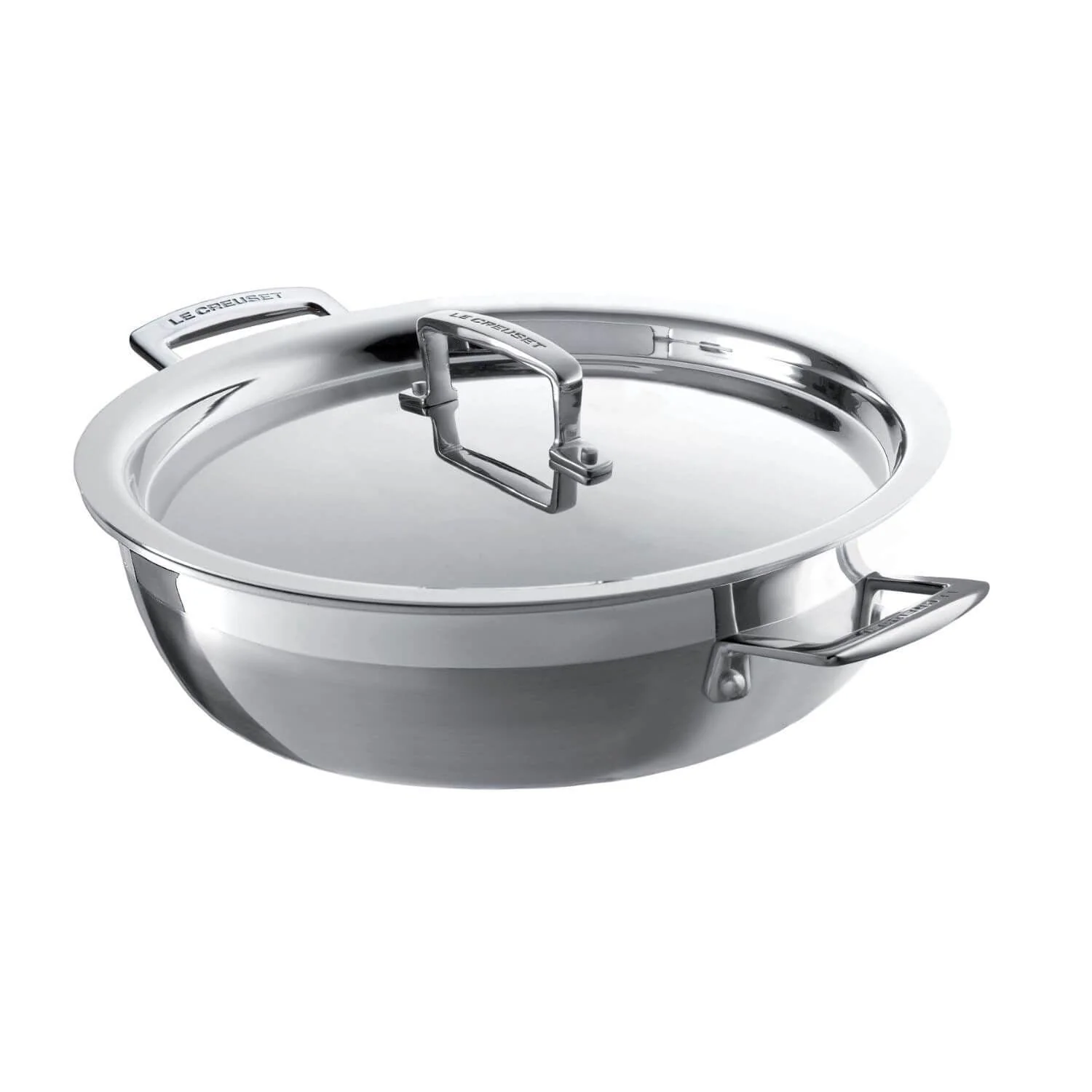 Le Creuset 3-Ply Stainless Steel Shallow Casserole - 24cm