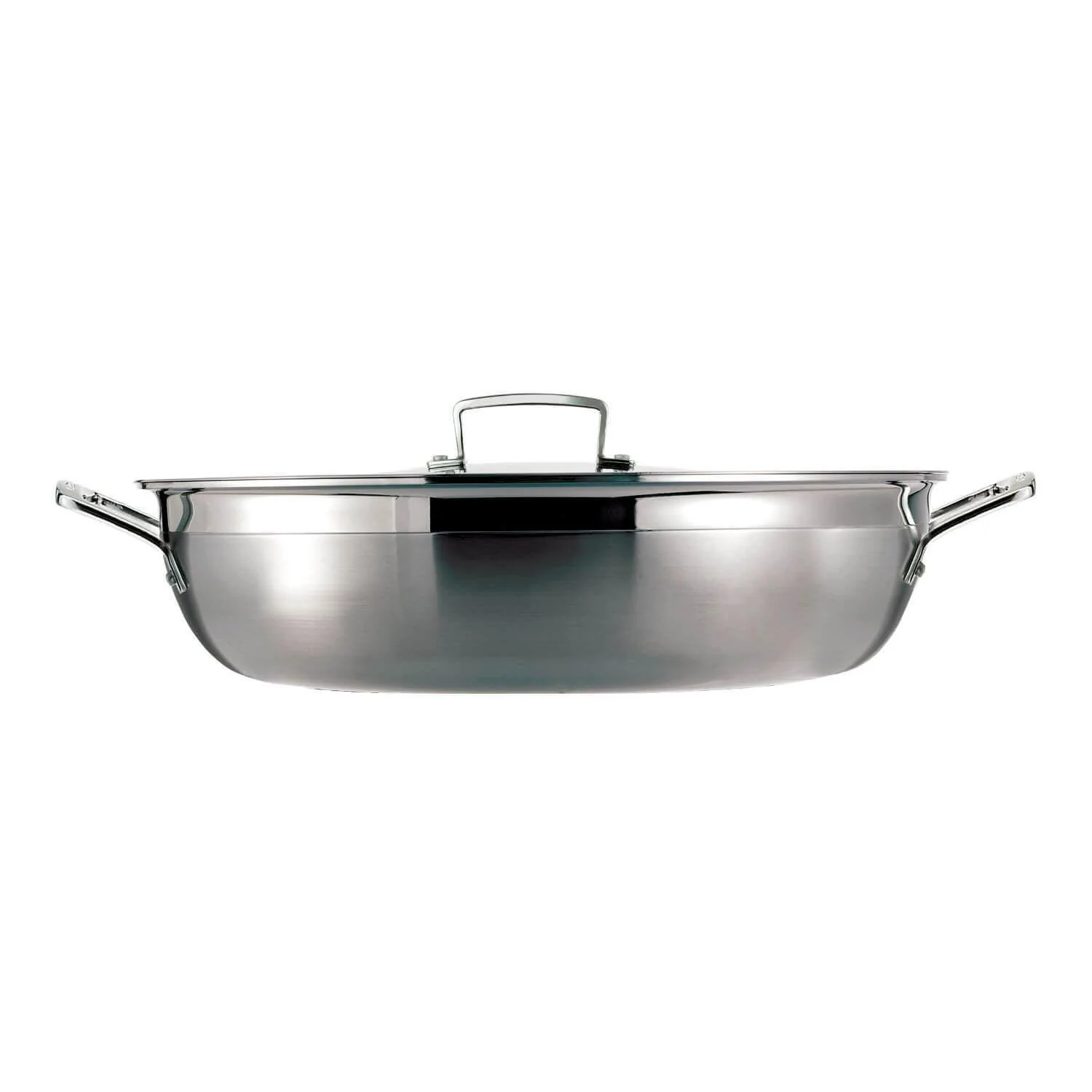 Le Creuset 3-Ply Stainless Steel Shallow Casserole - 24cm - Image 2