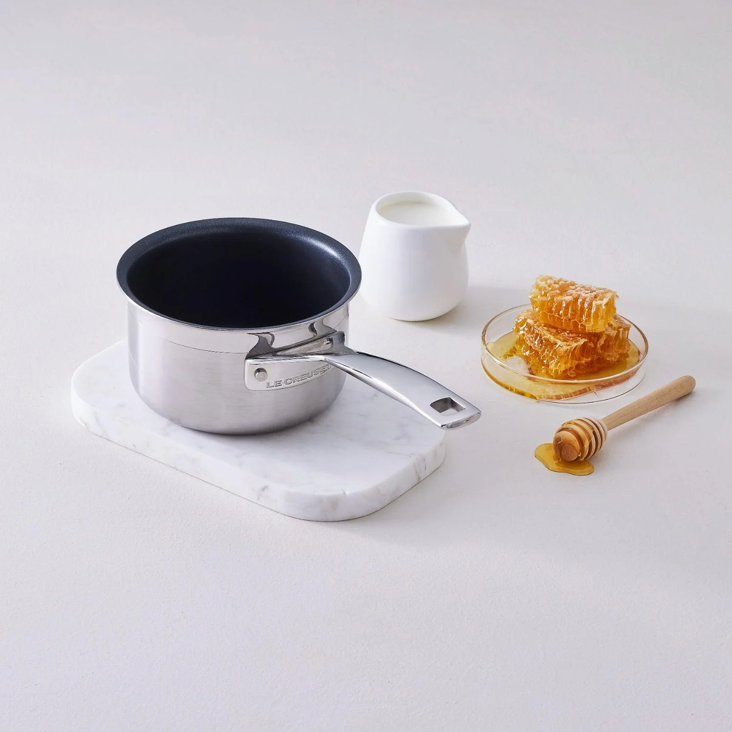 Le Creuset 3-Ply Stainless Steel Non-Stick Milk Pan - 14cm - Image 5