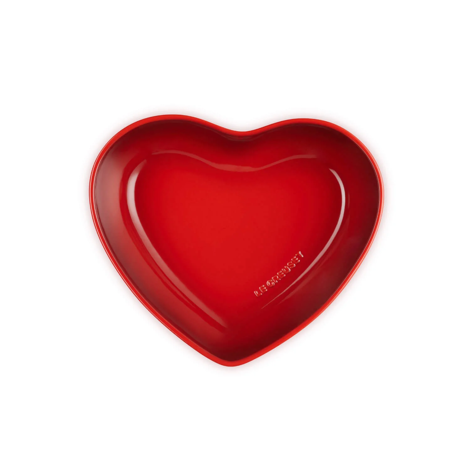 Le Creuset 30cm Heart Stoneware Serving Bowl - Cerise - Image 2