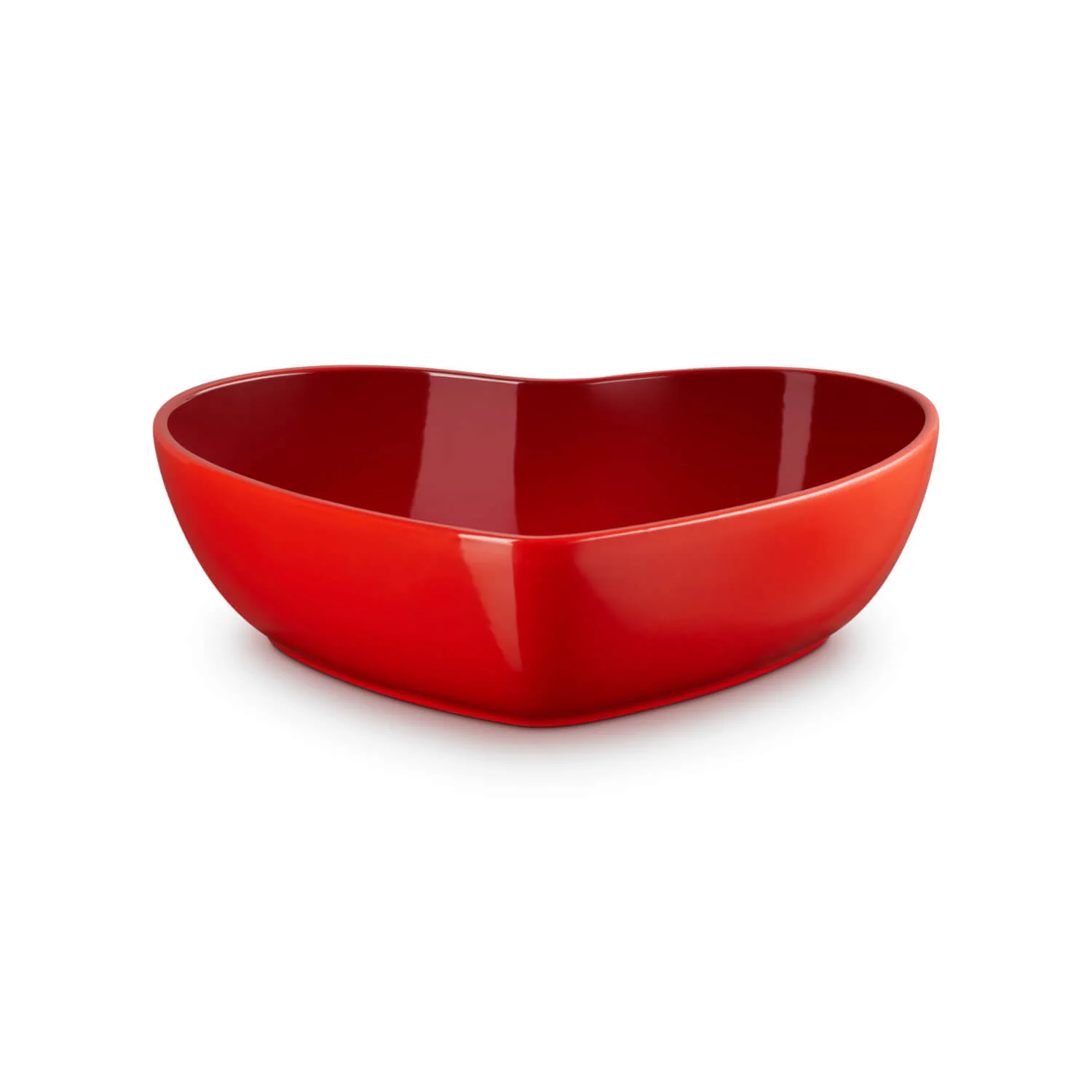 Le Creuset 30cm Heart Stoneware Serving Bowl - Cerise - Image 4