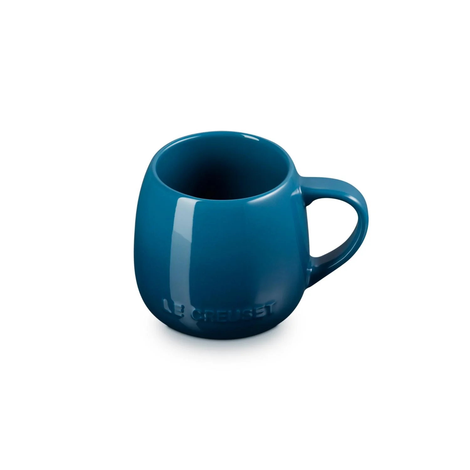 Le Creuset 320ml Stoneware Coupe Sphere Mug - Deep Teal - Image 4
