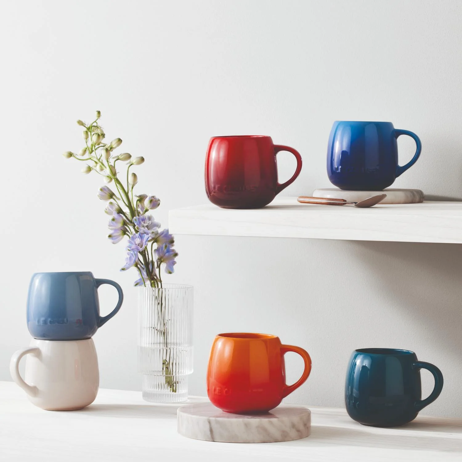 Le Creuset 320ml Stoneware Coupe Sphere Mug - Deep Teal - Image 5