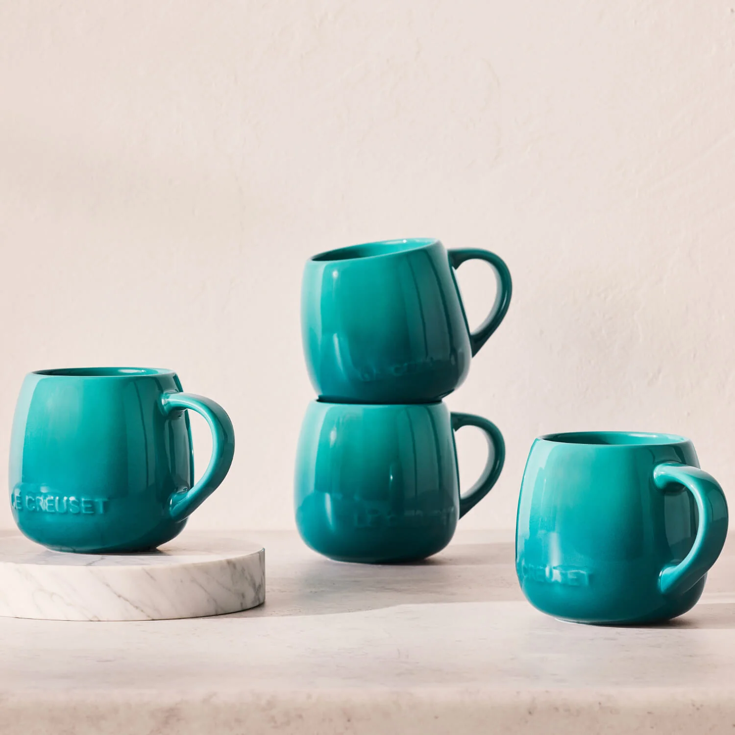 Le Creuset 320ml Stoneware Coupe Sphere Mug - Bleu Riviera - Image 5