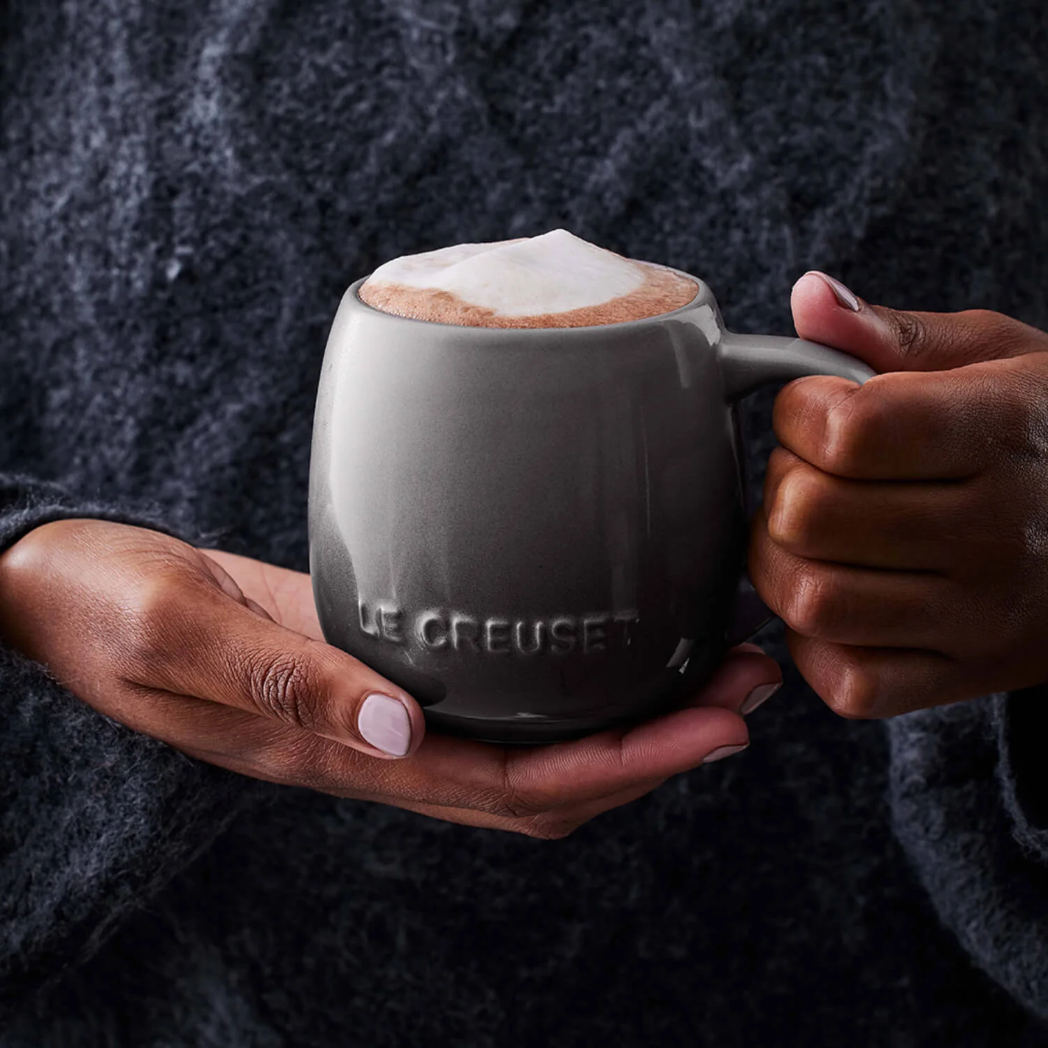 Le Creuset 320ml Stoneware Coupe Sphere Mug - Flint - Image 5