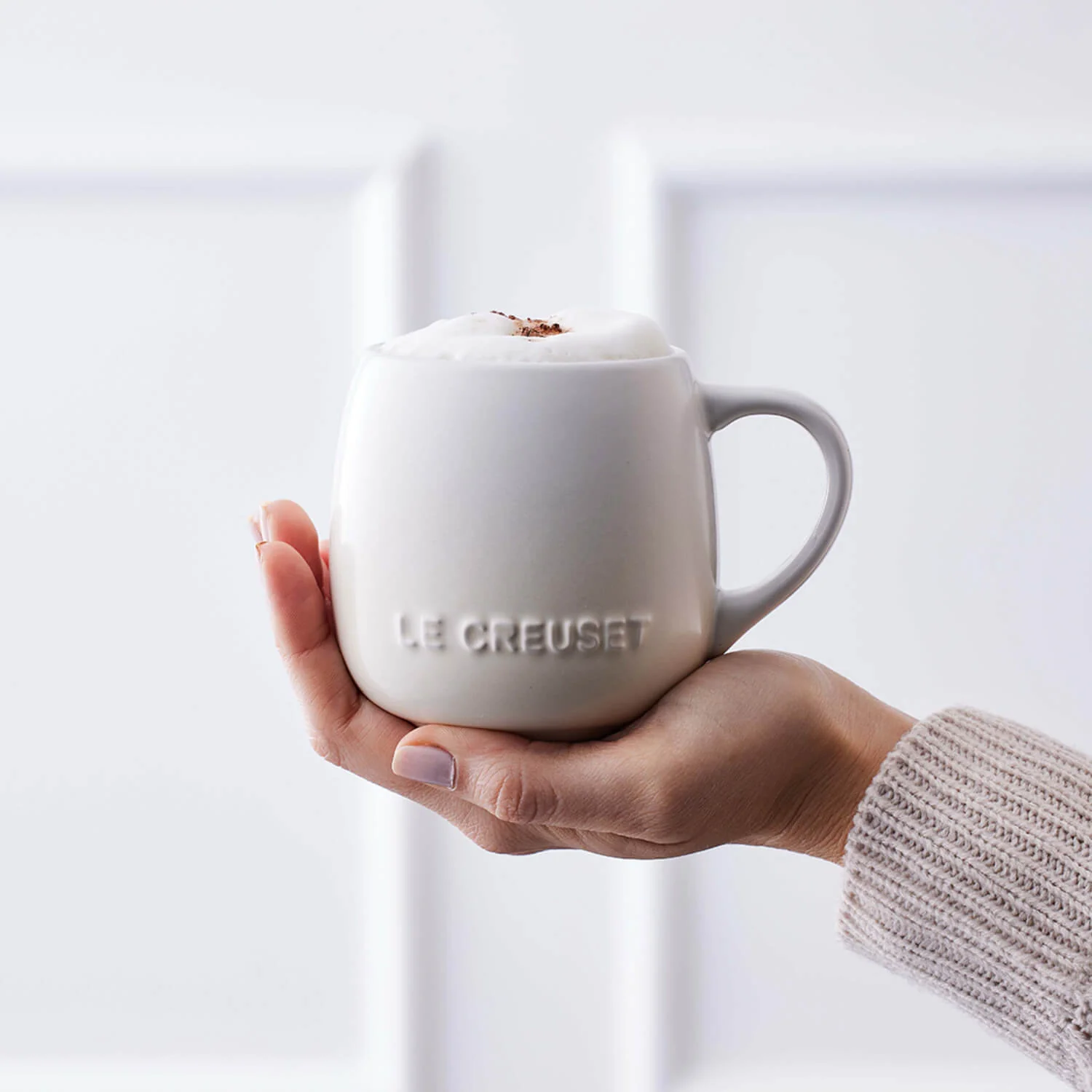 Le Creuset 320ml Stoneware Coupe Sphere Mug - Meringue - Image 5