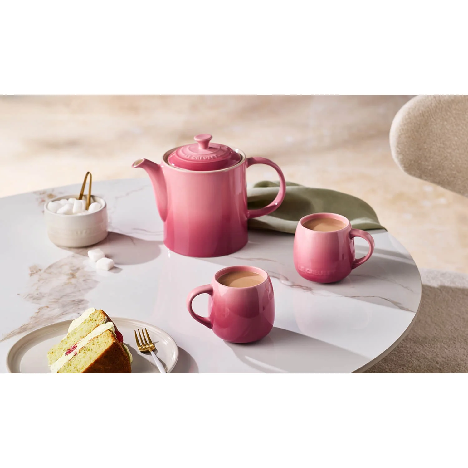 Le Creuset 320ml Stoneware Coupe Sphere Mug - Rose Quartz - Image 5