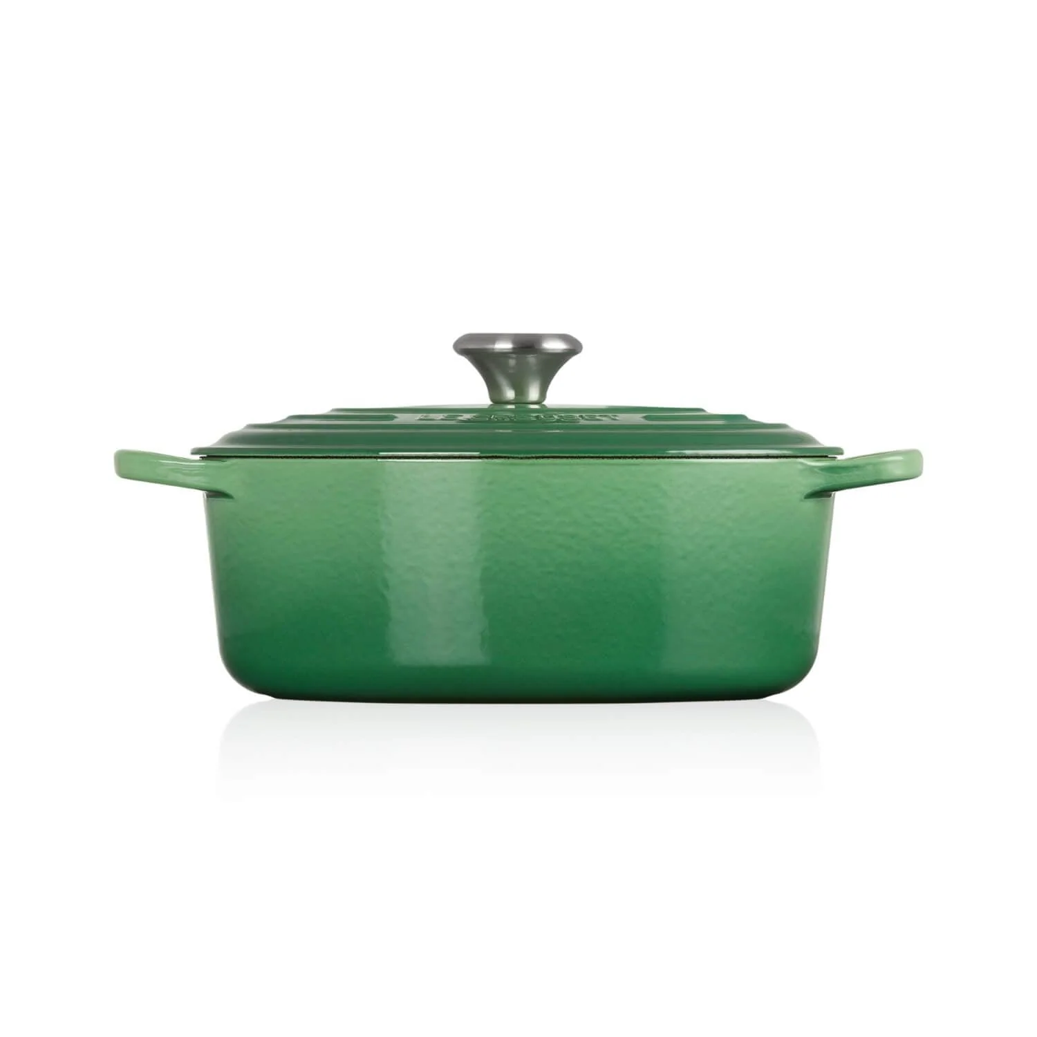 Le Creuset Signature Cast Iron 27cm Oval Casserole - Bamboo Green - Image 3