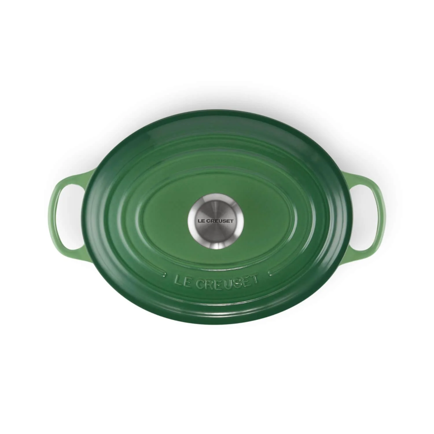 Le Creuset Signature Cast Iron 27cm Oval Casserole - Bamboo Green - Image 4