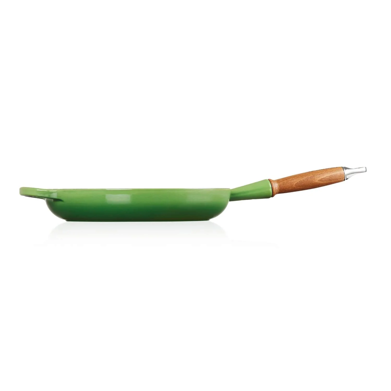 Le Creuset Signature Cast Iron 28cm Frying Pan - Bamboo Green - Image 3