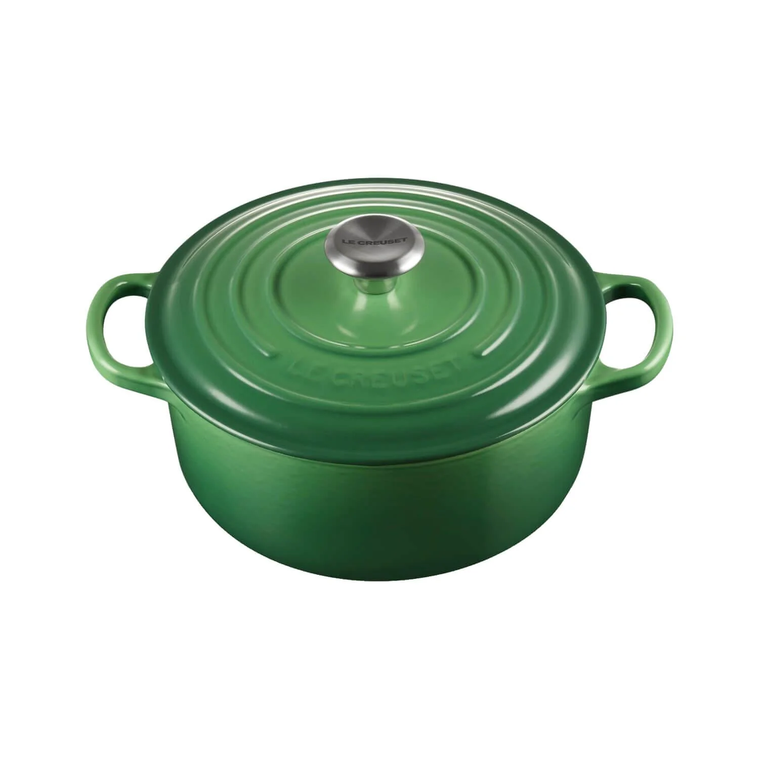 Le Creuset Signature Cast Iron 28cm Round Casserole  - Bamboo Green - Image 2