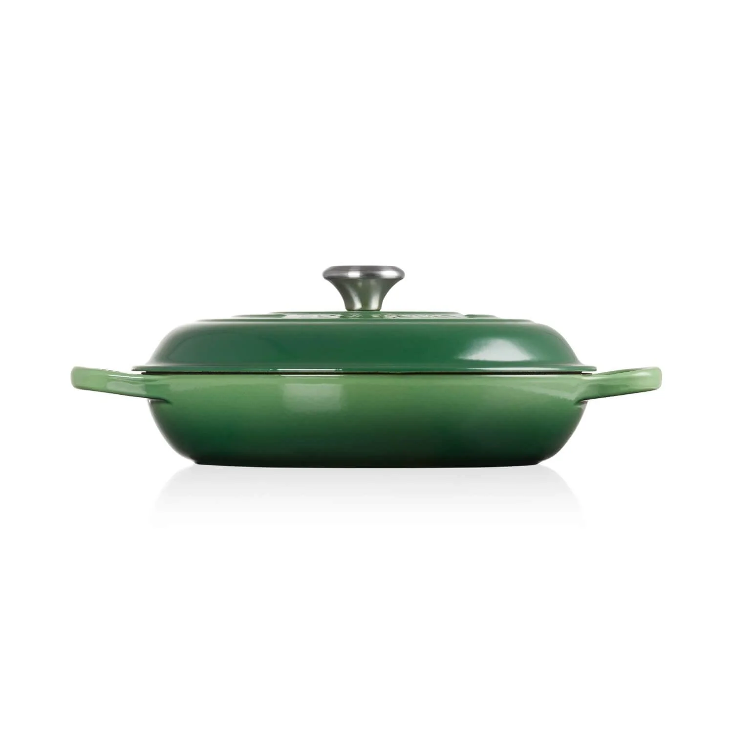 Le Creuset Signature Cast Iron 30cm Shallow Casserole  - Bamboo Green - Image 3