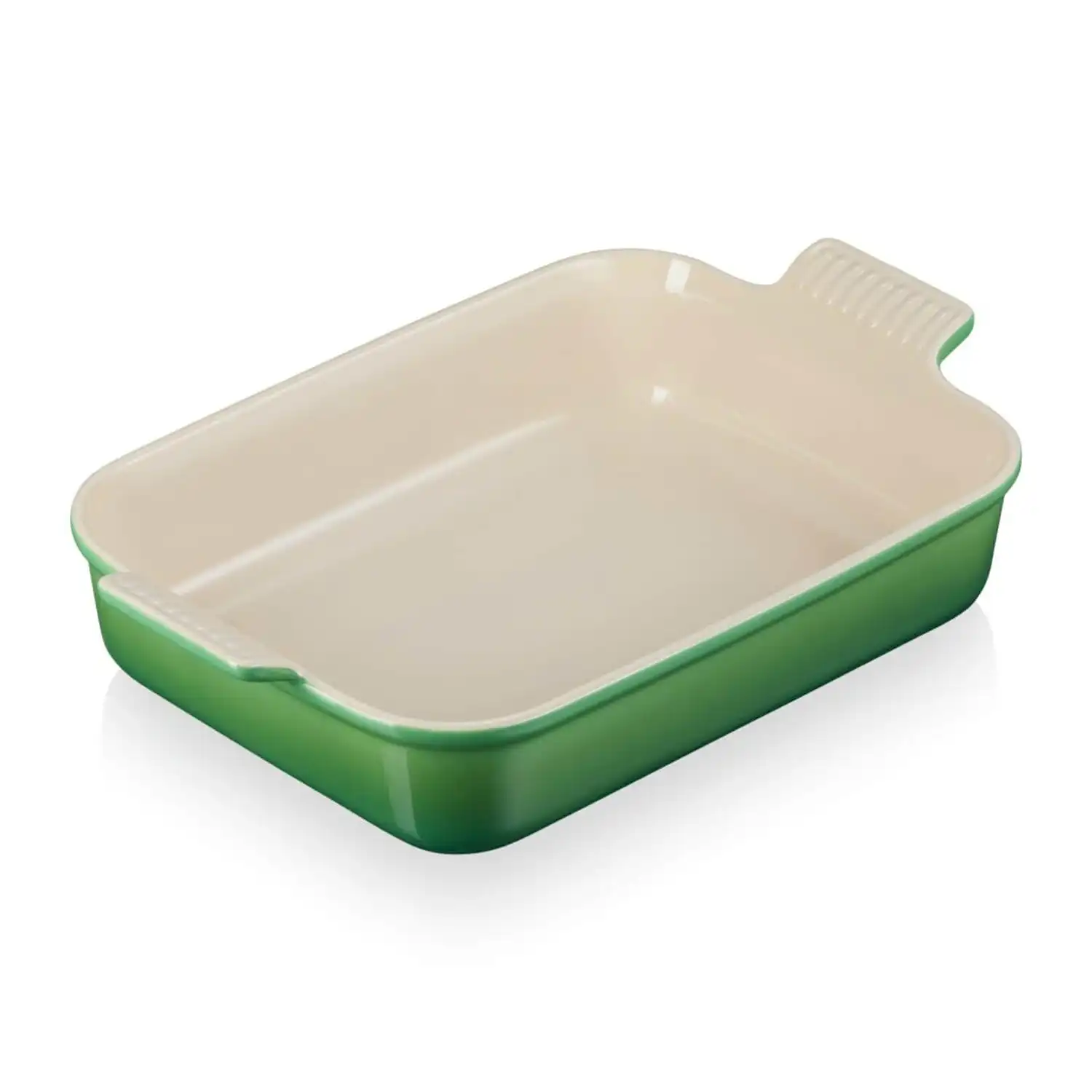 Le Creuset Stoneware Heritage 32cm Rectangular Deep Dish - Bamboo Green - Image 3