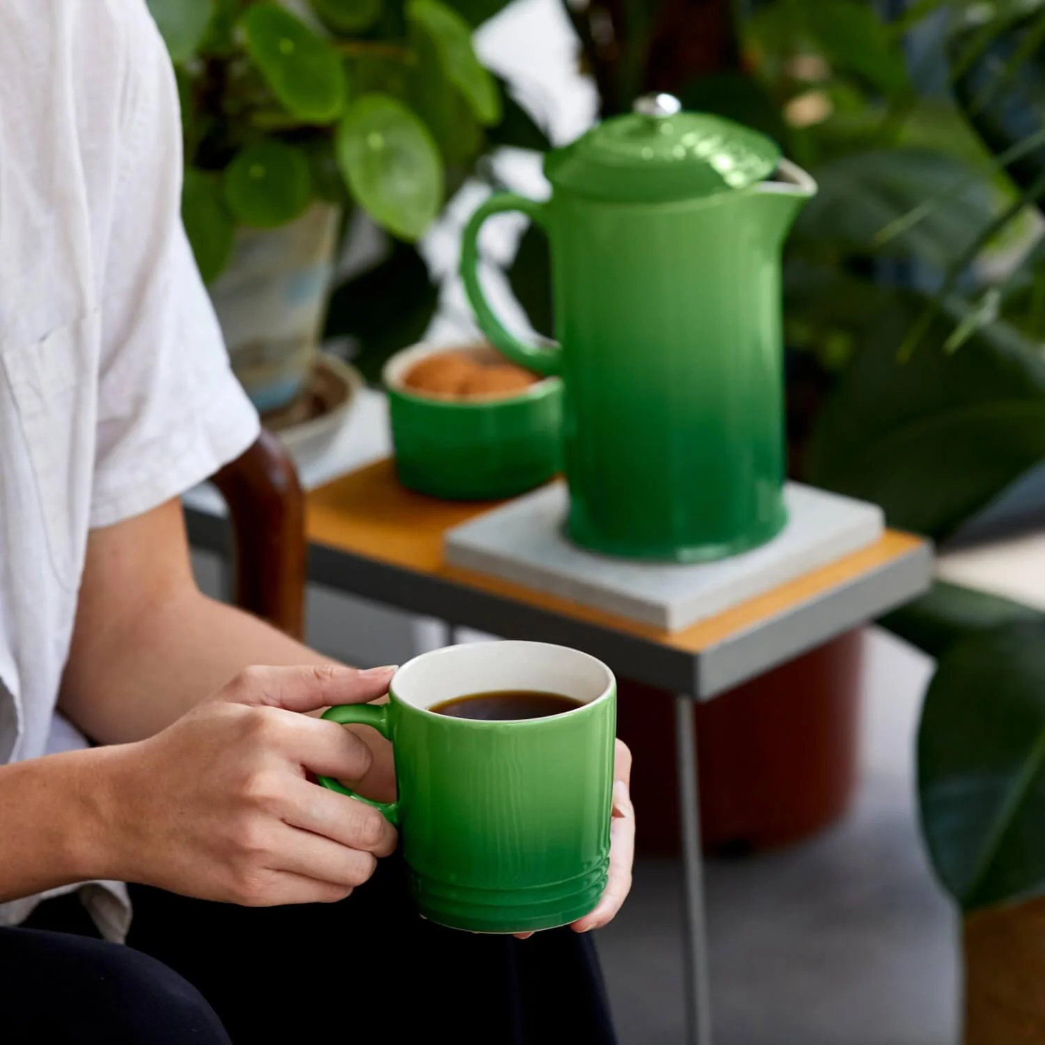Le Creuset Stoneware 350ml Mug - Bamboo Green - Image 5