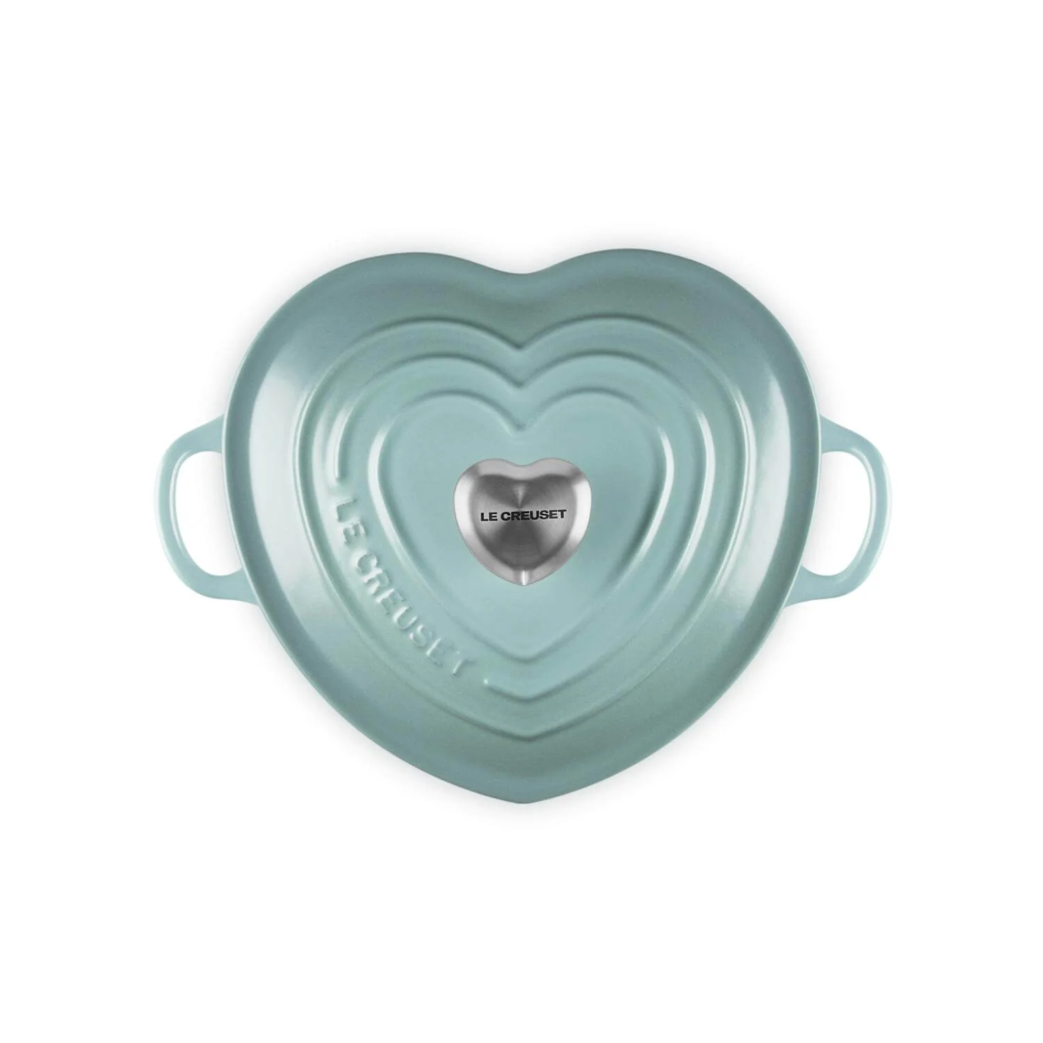 Le Creuset Cast Iron  Heart Shape Casserole Dish - Sea Salt - Image 3