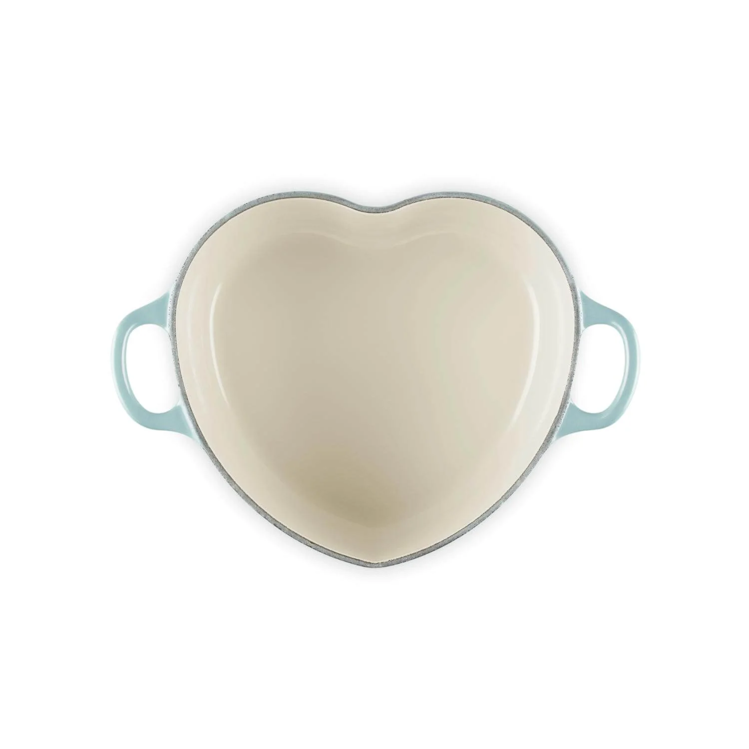 Le Creuset Cast Iron  Heart Shape Casserole Dish - Sea Salt - Image 4