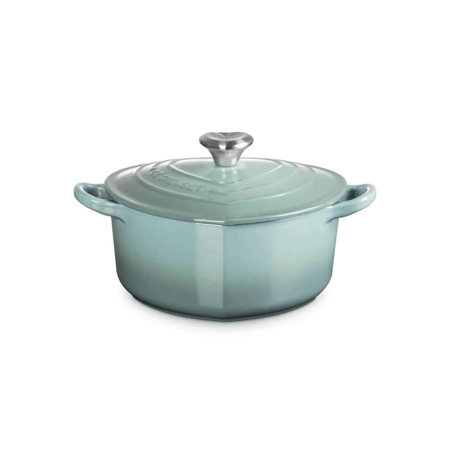 Le Creuset Cast Iron  Heart Shape Casserole Dish - Sea Salt - Image 5