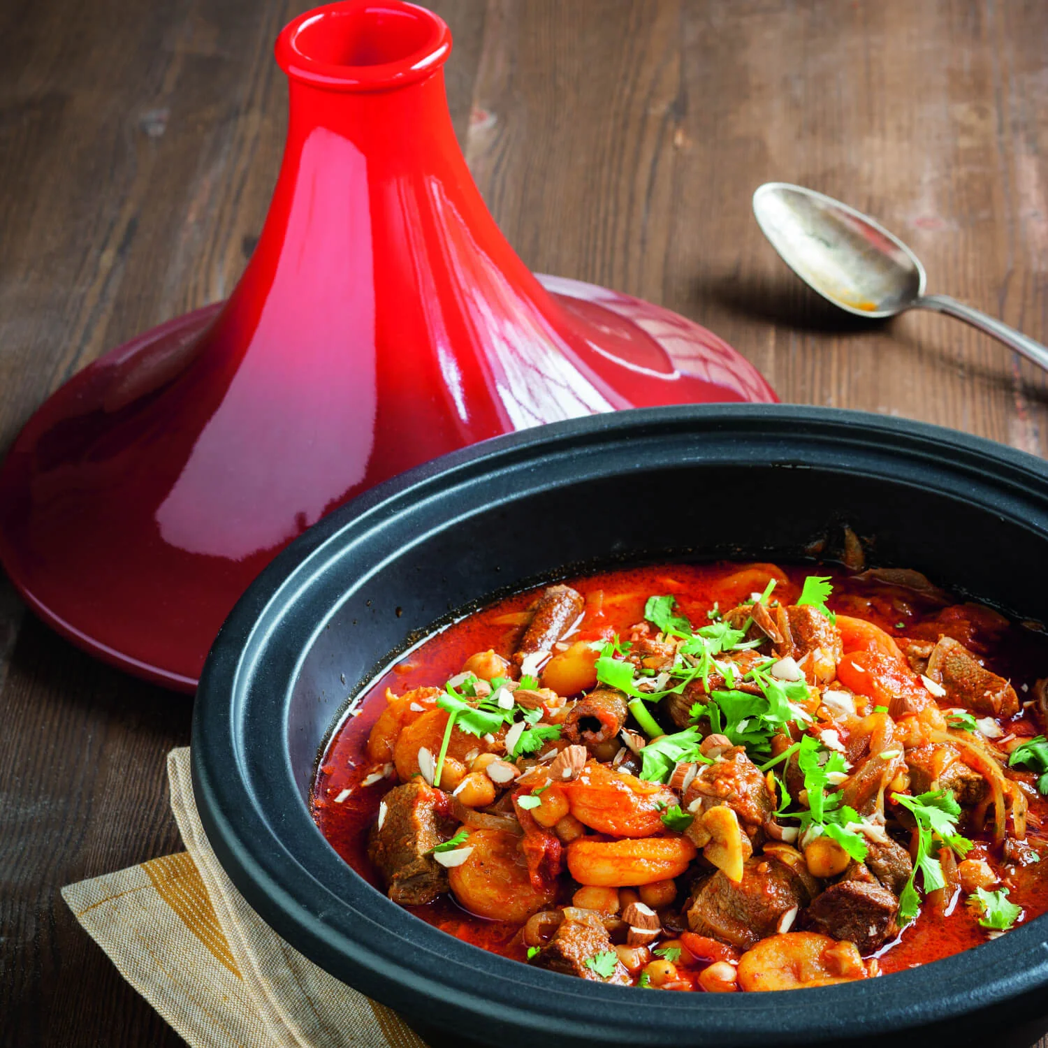 Le Creuset Cast Iron 31cm Round Tagine - Cerise - Image 7
