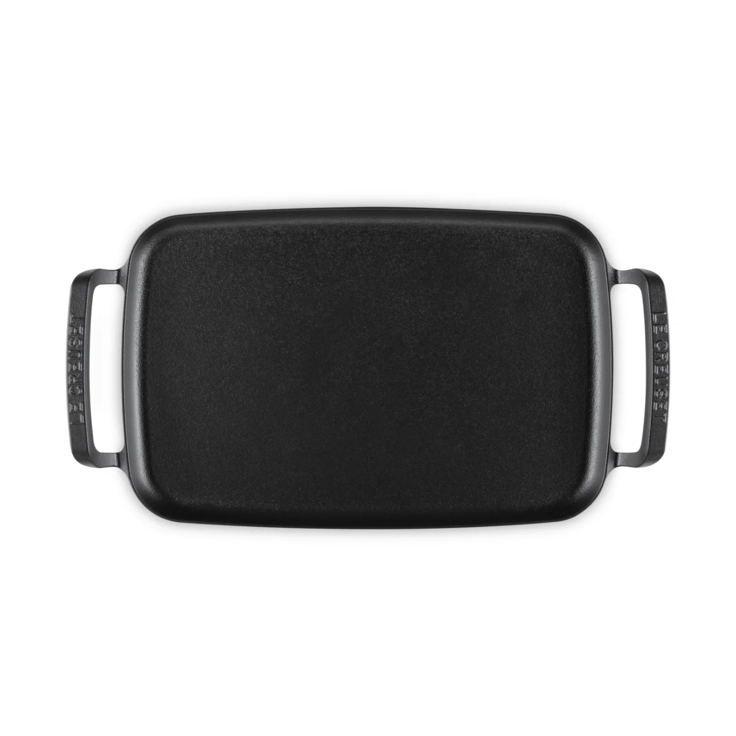 Le Creuset Cast Iron BBQ Outdoor 40cm Rectangular Griddle - Satin Black - Image 4