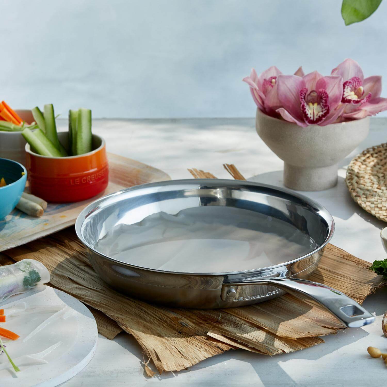 Le Creuset Classic 3-Ply Stainless Steel 24cm Uncoated Frying Pan - Image 5