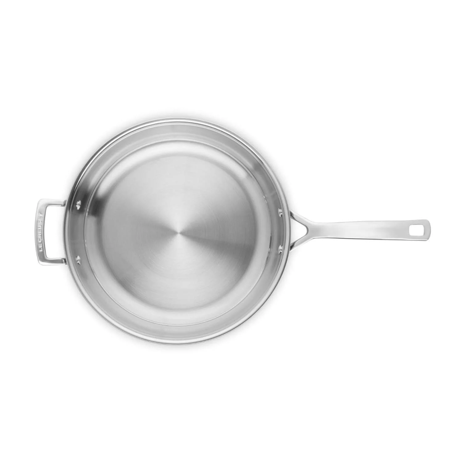 Le Creuset Classic 3-Ply Stainless Steel 30cm Uncoated Frying Pan with Helper Handle - Image 3