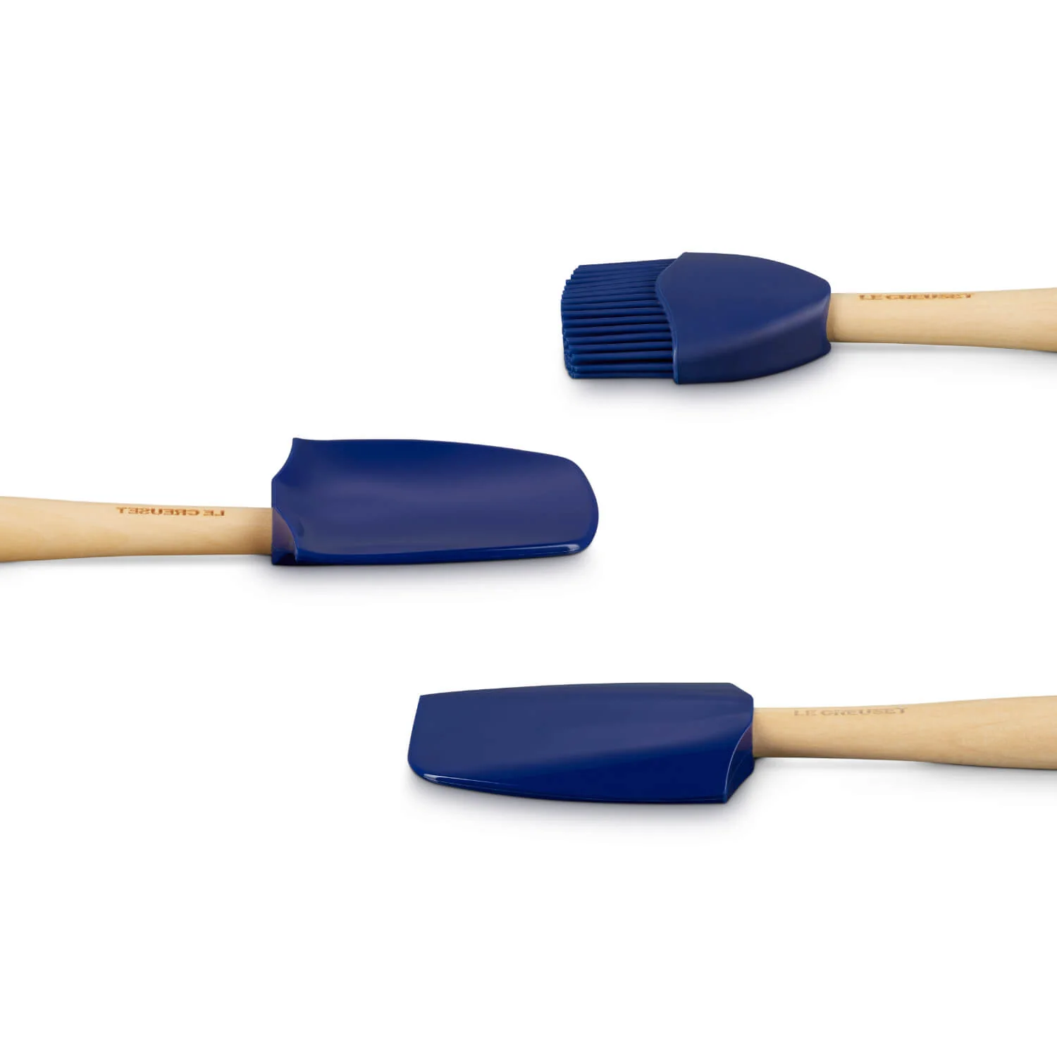 Le Creuset Craft 3-Piece Silicone Spatula Set - Azure - Image 2
