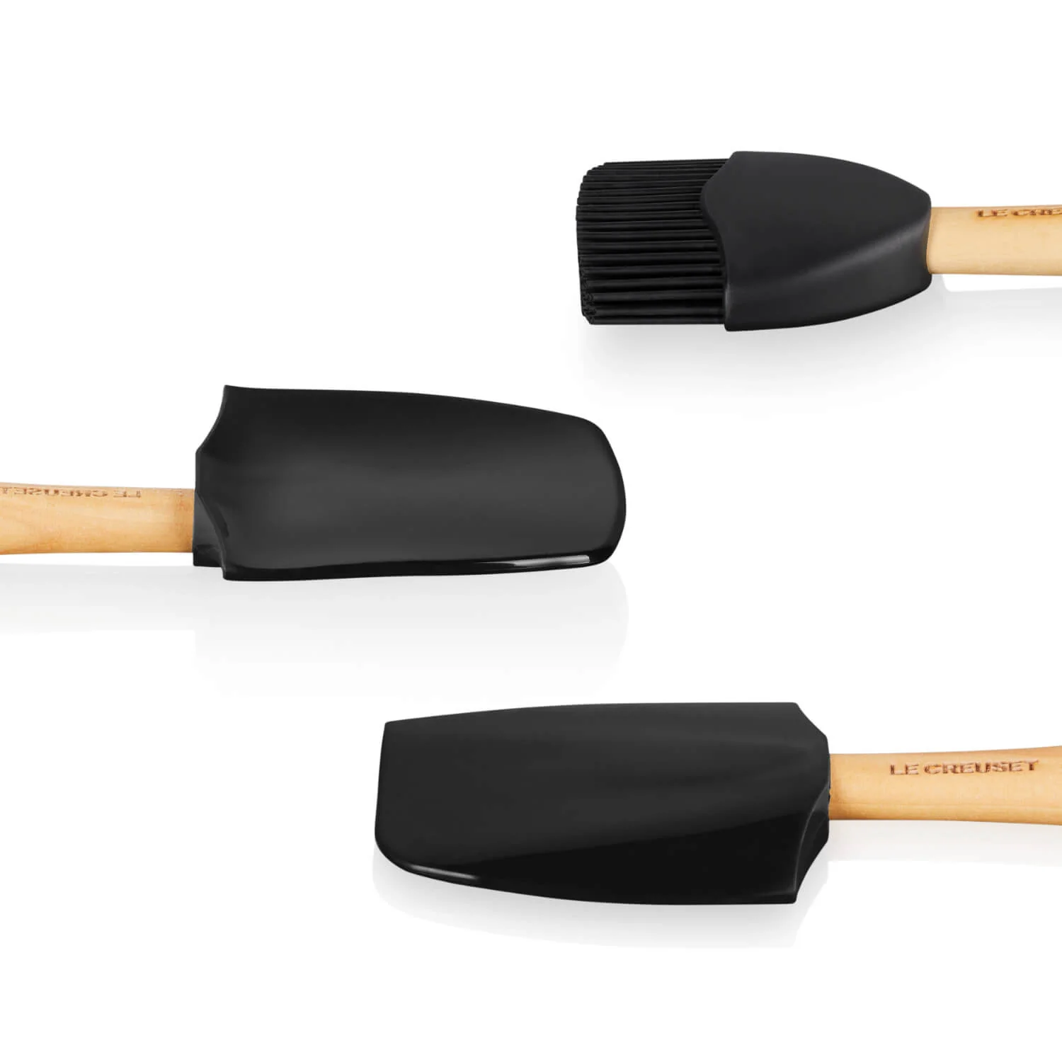 Le Creuset Craft 3 Piece Silicone Spatula Set - Onyx Black - Image 2