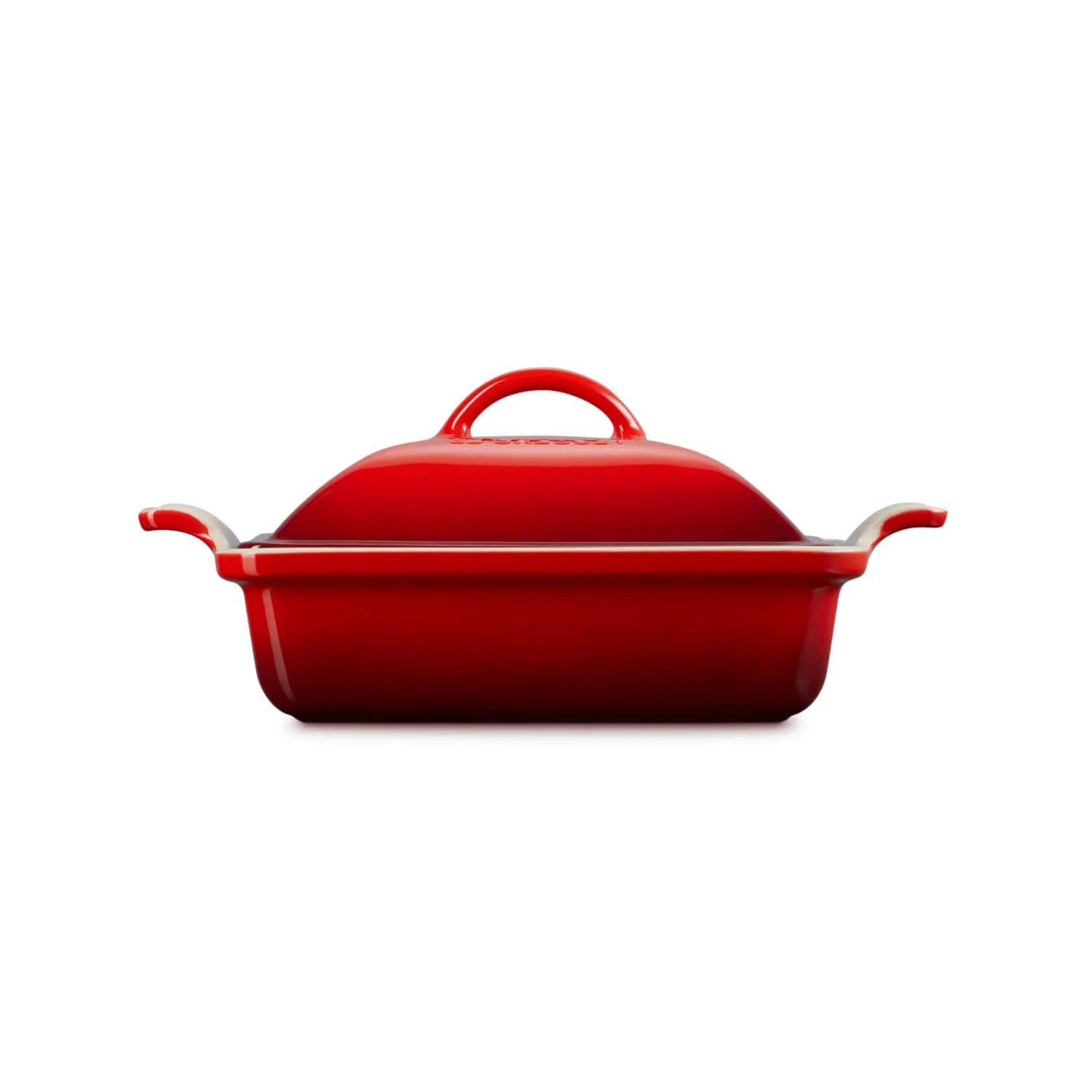 Le Creuset Heritage Stoneware 23cm Square Dish with Lid - Cerise - Image 2