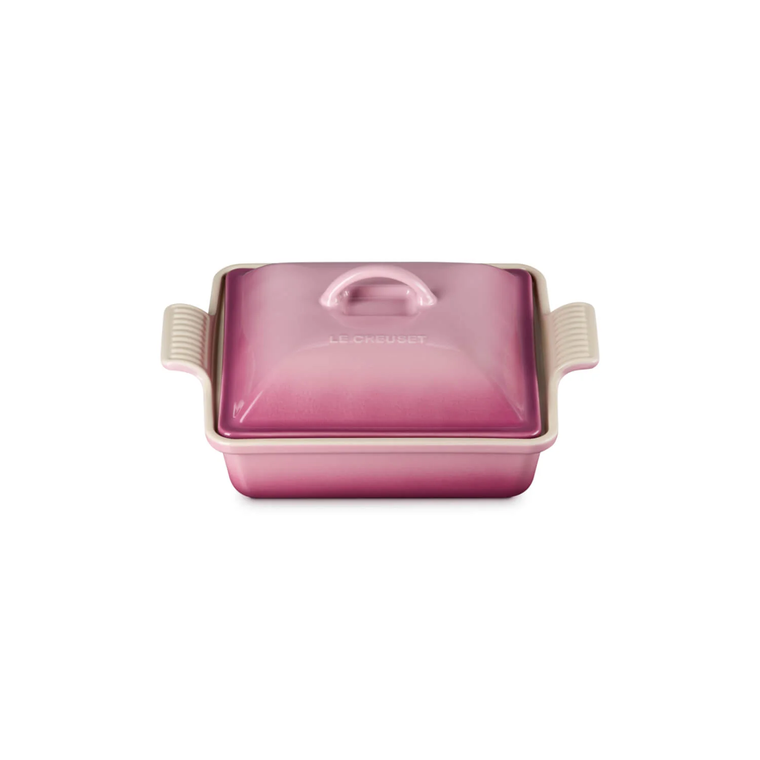 Le Creuset Heritage Stoneware 23cm Square Dish with Lid - Rose Quartz - Image 5