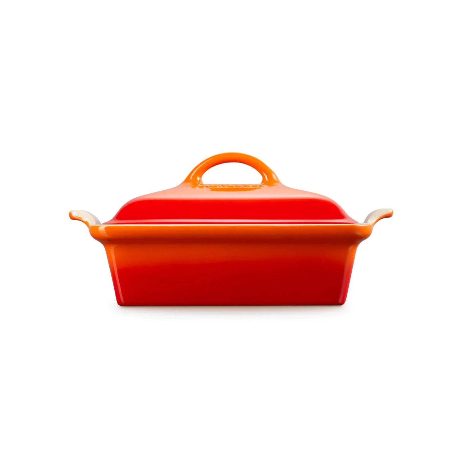 Le Creuset Heritage Stoneware 23cm Square Dish with Lid - Volcanic - Image 2