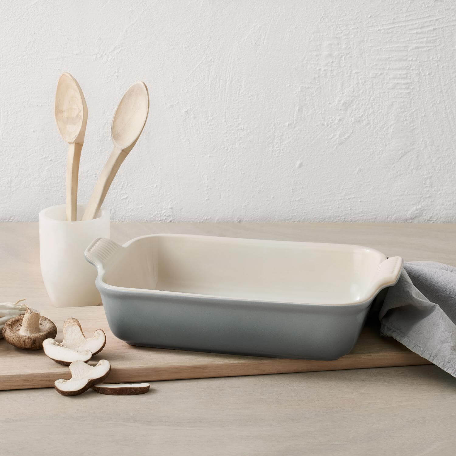 Le Creuset Heritage Stoneware 32cm Rectangular Deep Dish - Sea Salt - Image 5