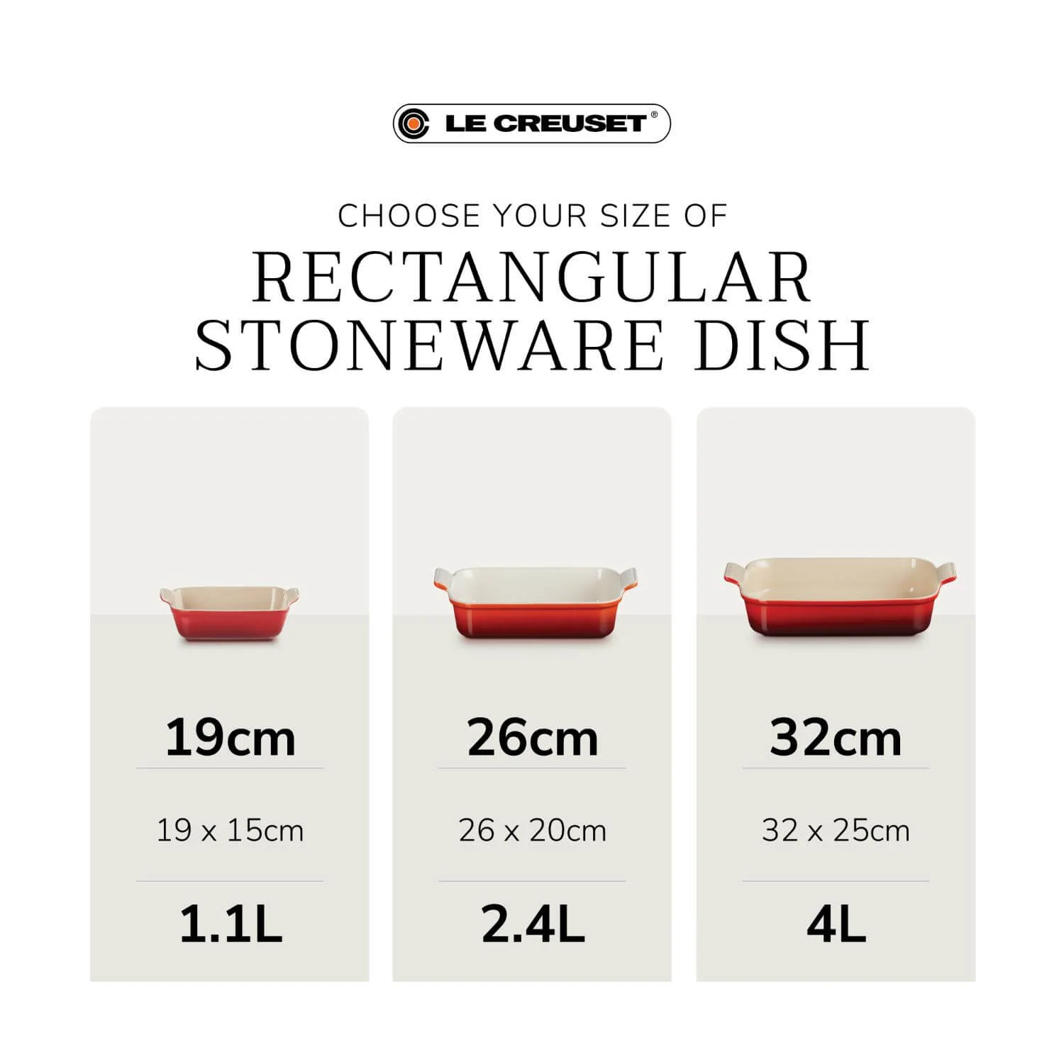 Le Creuset Heritage Stoneware 32cm Rectangular Deep Dish - Sea Salt - Image 6