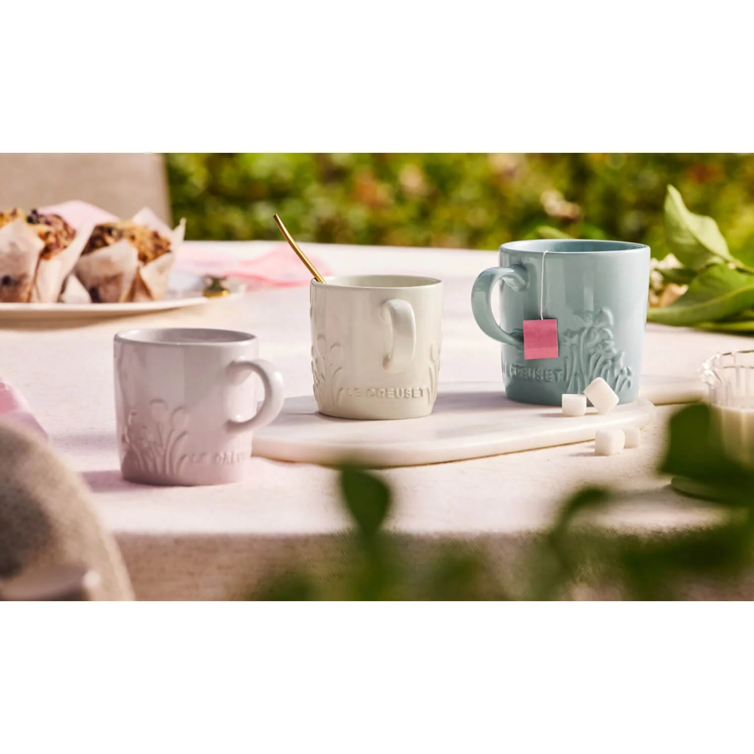 Le Creuset La Jardin Stoneware 200ml Cappuccino Mug - Meringue - Image 6