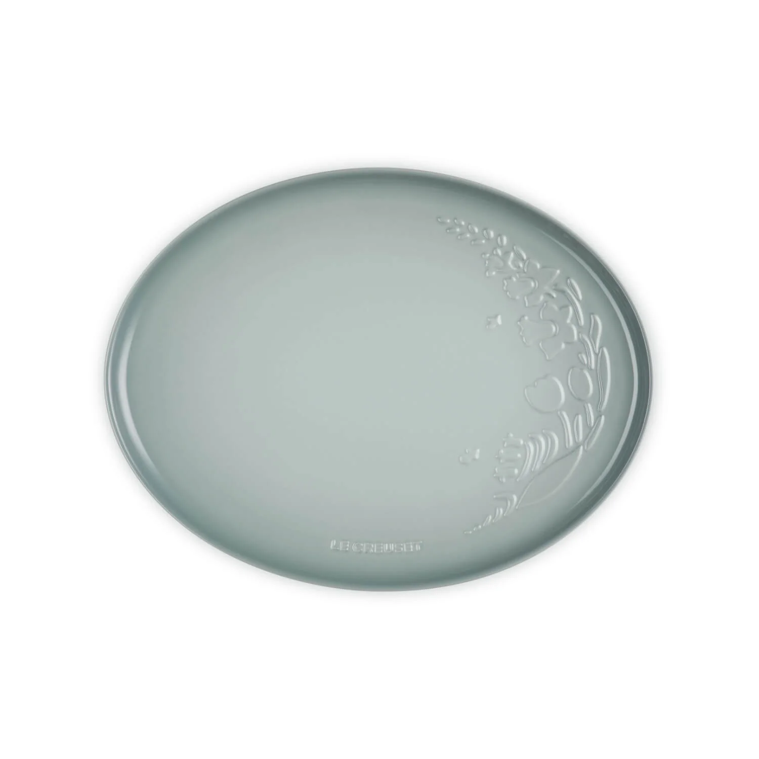 Le Creuset La Jardin Stoneware 36cm Oval Platter - Sea Salt