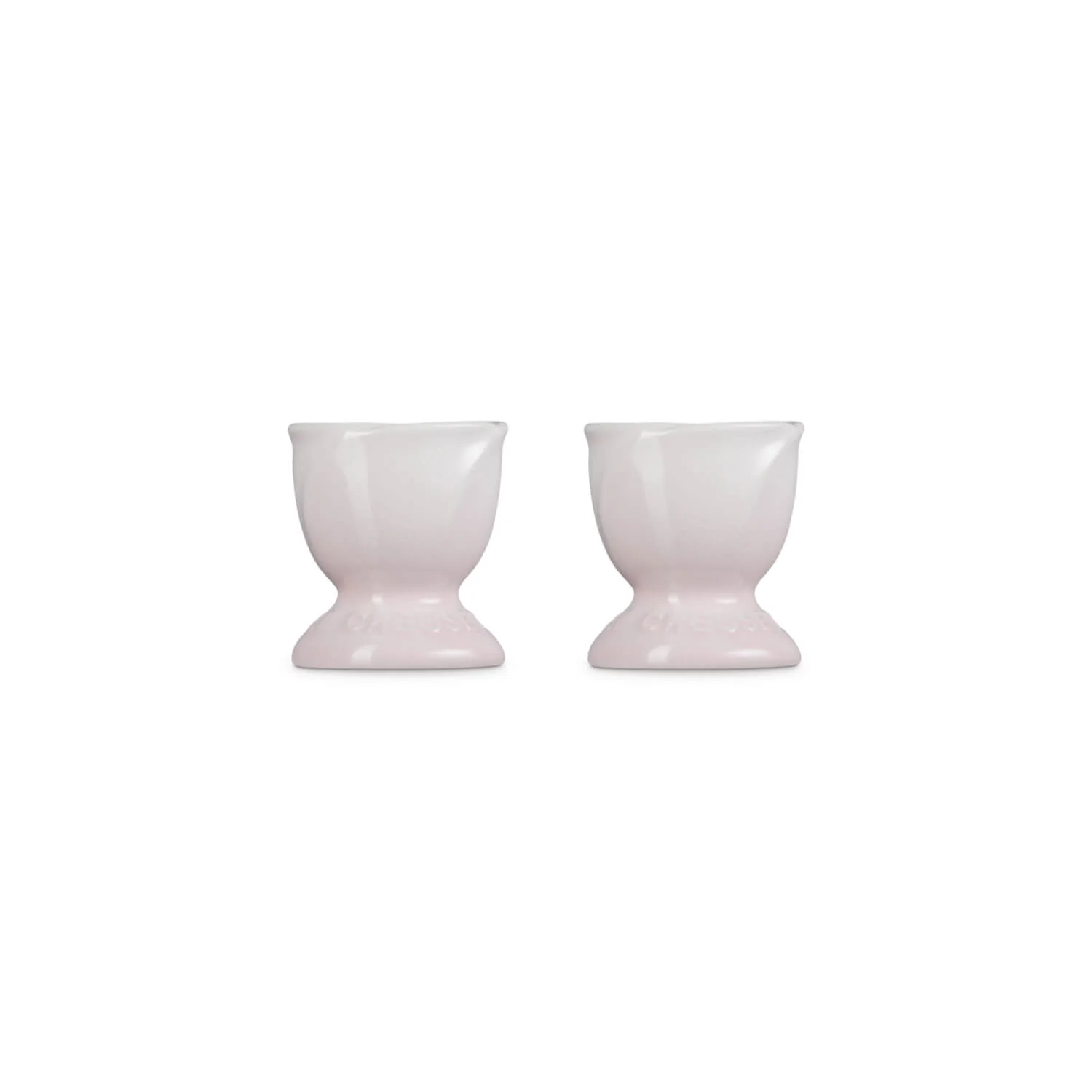Le Creuset La Jardin Tulip Stoneware Set of 2 Egg Cups - Shell Pink - Image 2